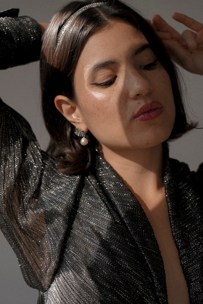 Bruna - Brincos de pérolas naturais da moda