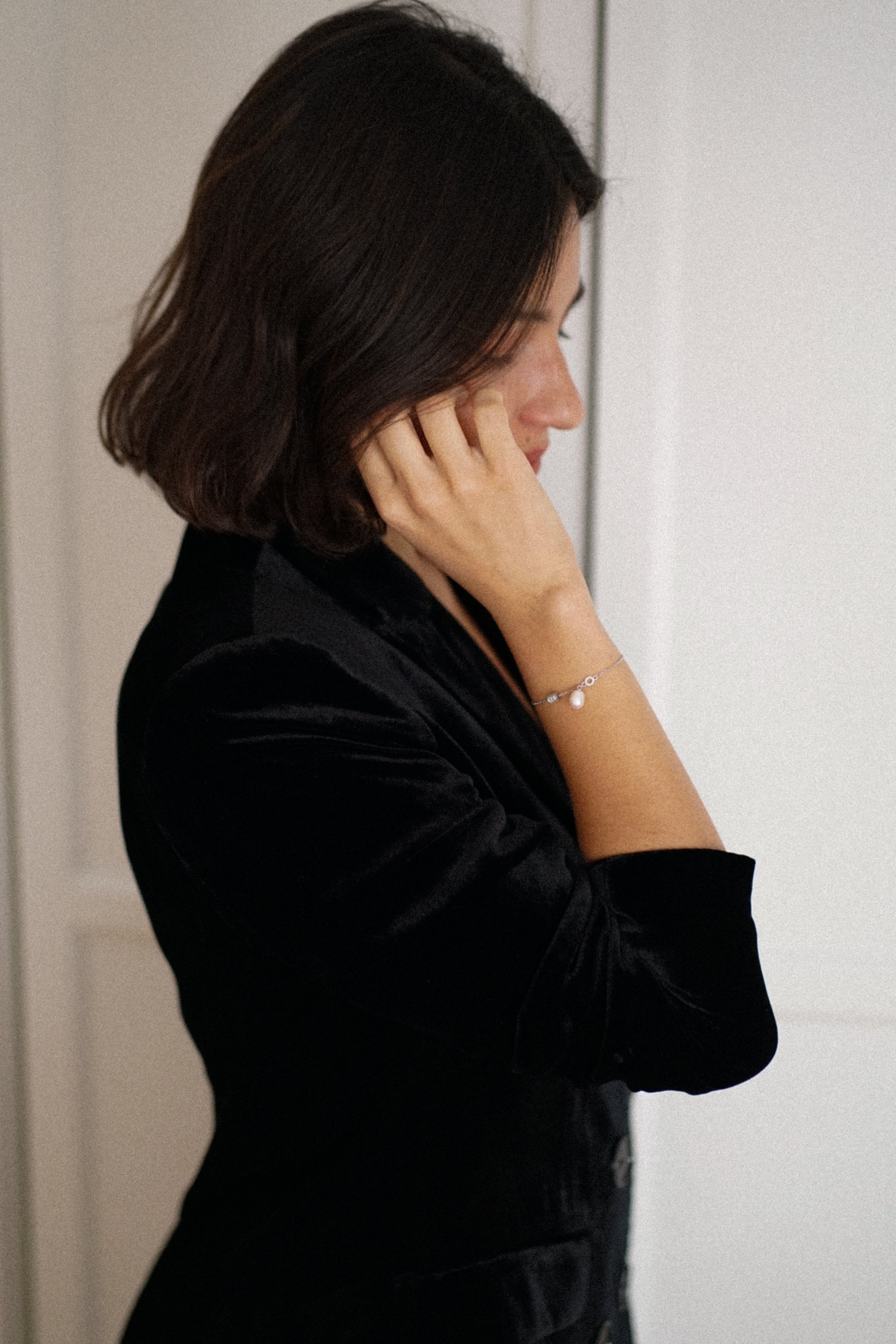 Demi - Bracelet Argent Massif & Perle Naturelle