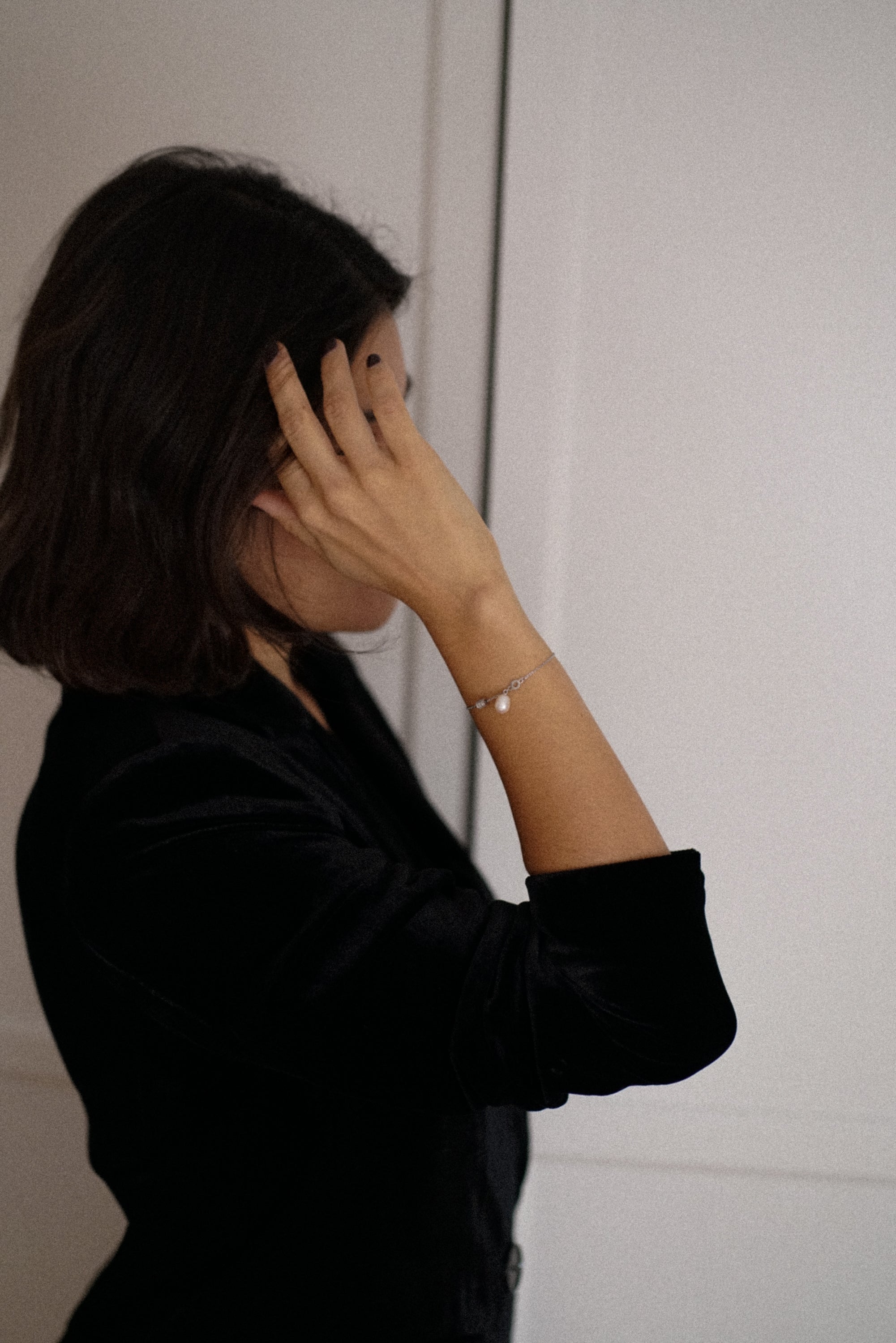 Demi - Bracelet Argent Massif & Perle Naturelle