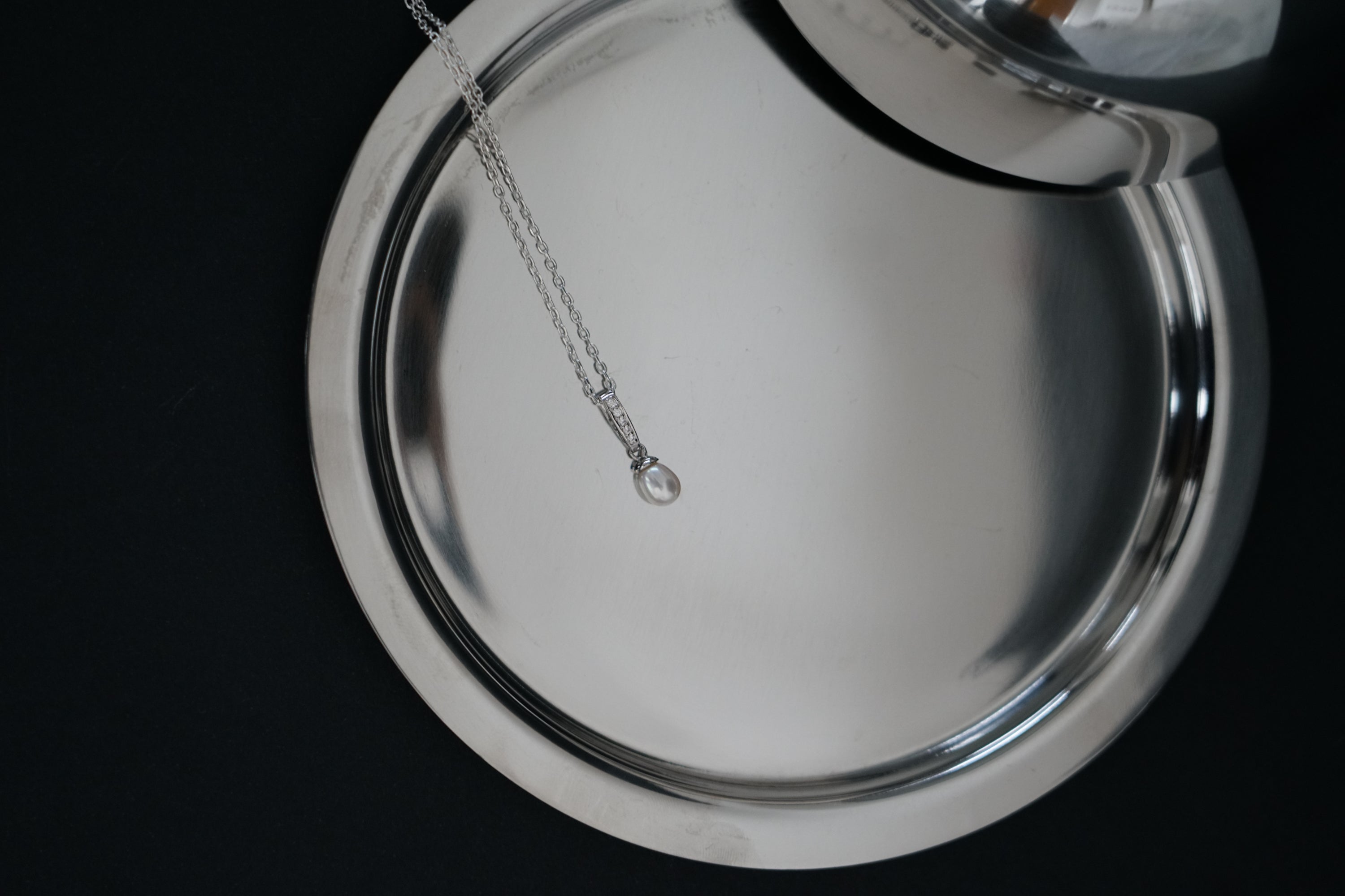 Titi - Collier – Perle Naturelle & Zircons en Argent Massif