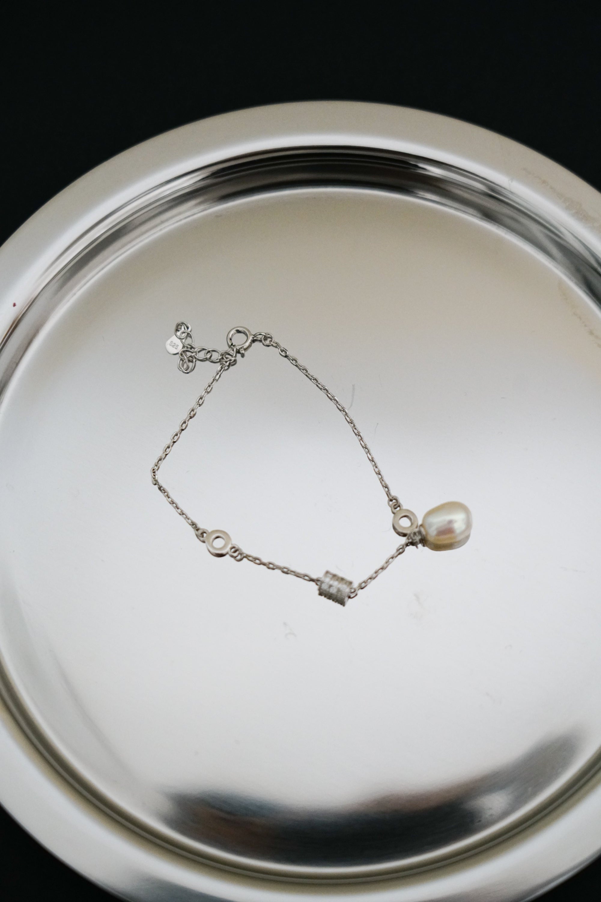 Demi - Bracelet Argent Massif & Perle Naturelle