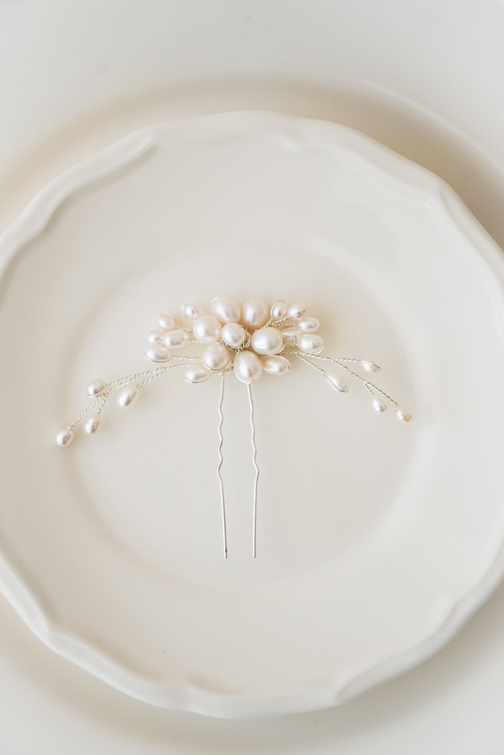 Némésie - Pic à chignon perles naturelles