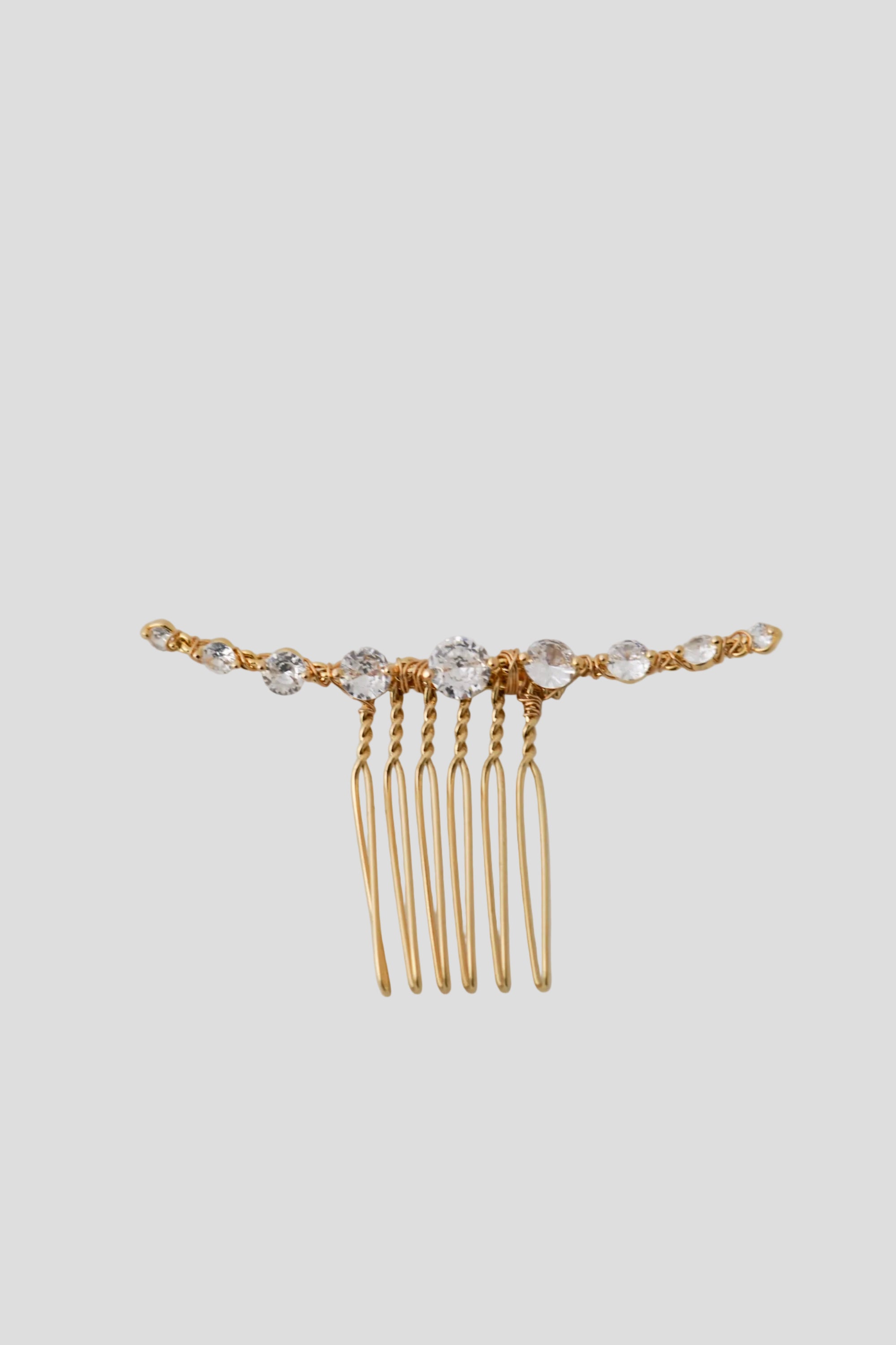 Peigne de mariée zircon rond