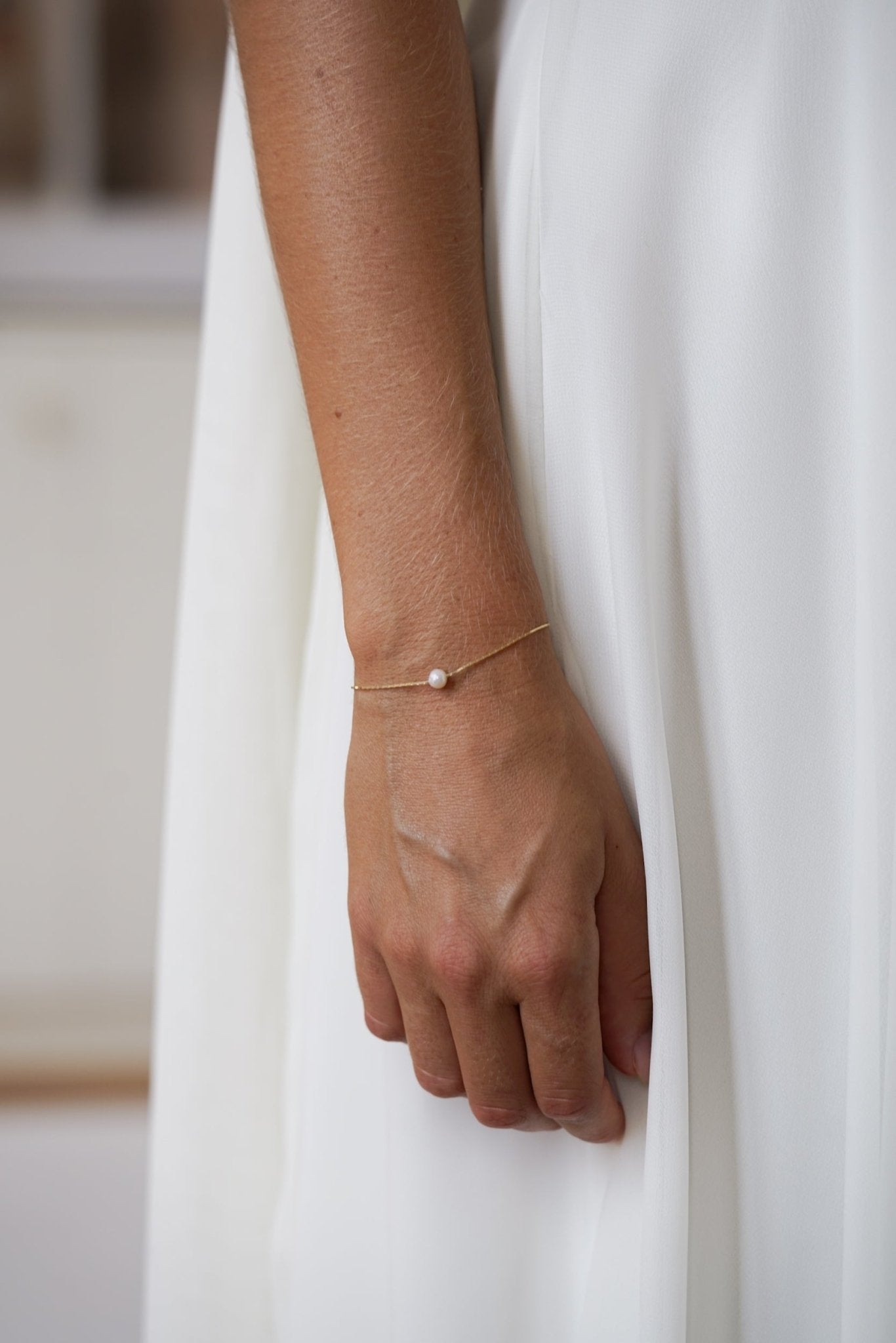 Lioness – Bracelet perle naturelle, plaqué or - Bracelet - Atelier Lilac