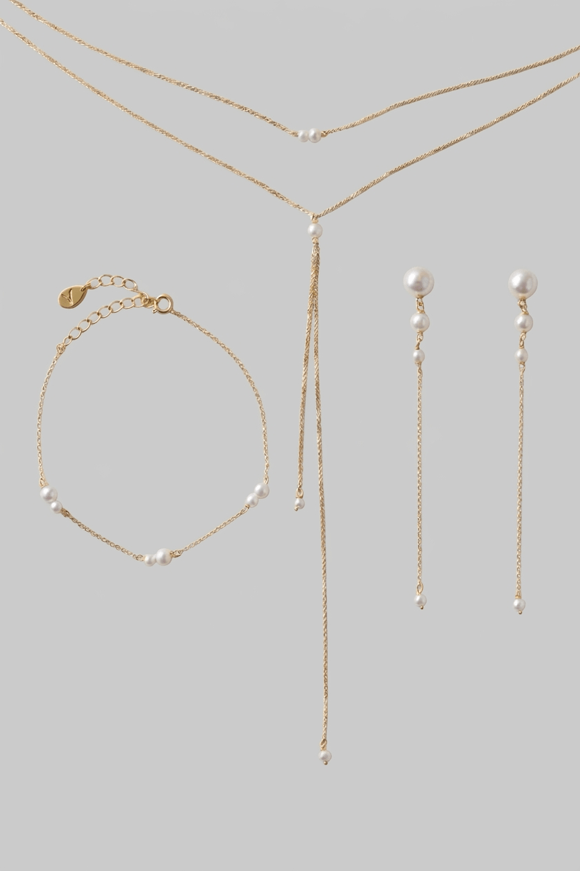 Nala - Parure mariage en perles d'eau douce - Atelier Lilac