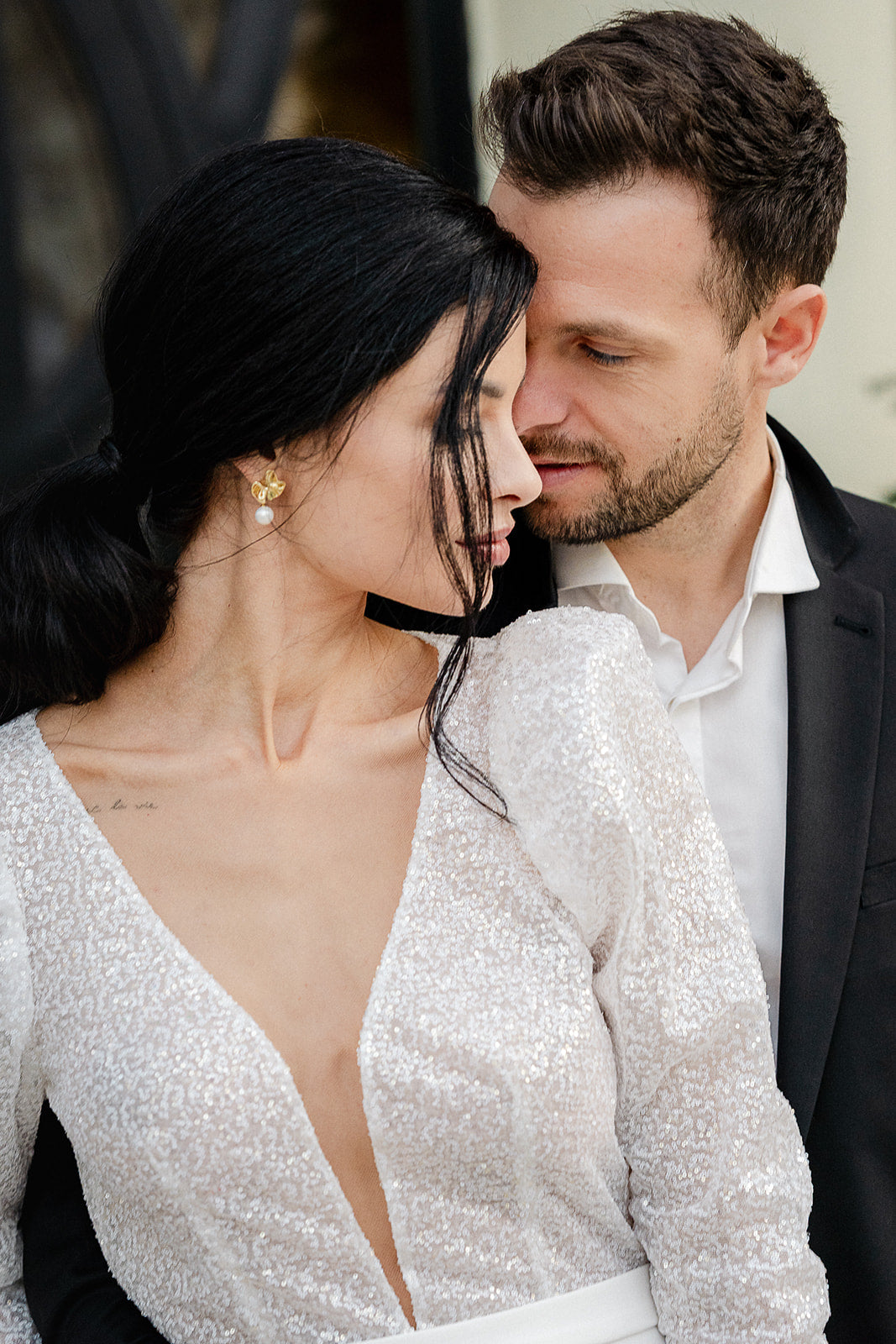 Bruna - Boucles d'oreilles tendance perle naturelle