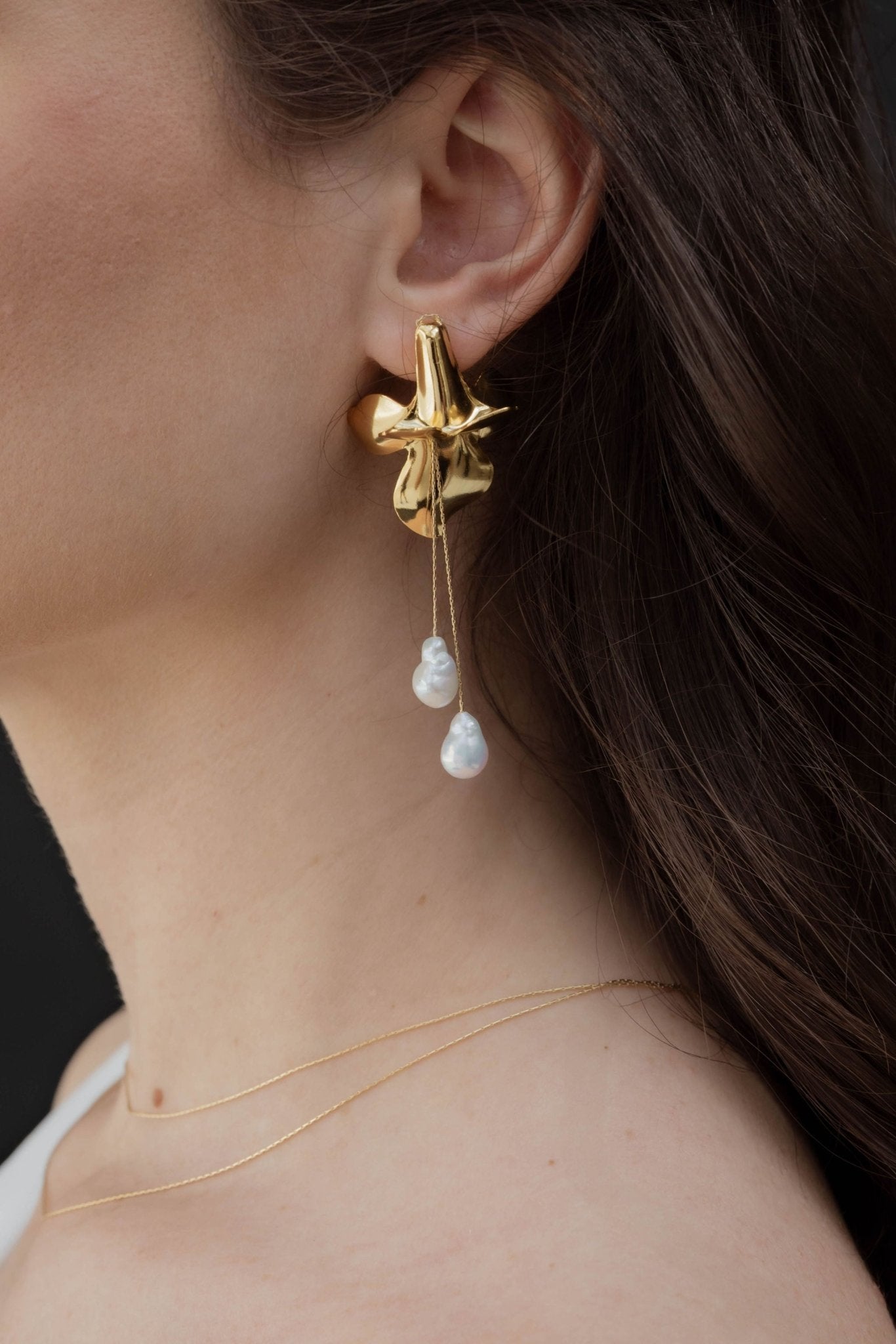 Amore - Boucles d'oreilles mariage perles baroques - Boucles d'oreilles longues - Atelier Lilac