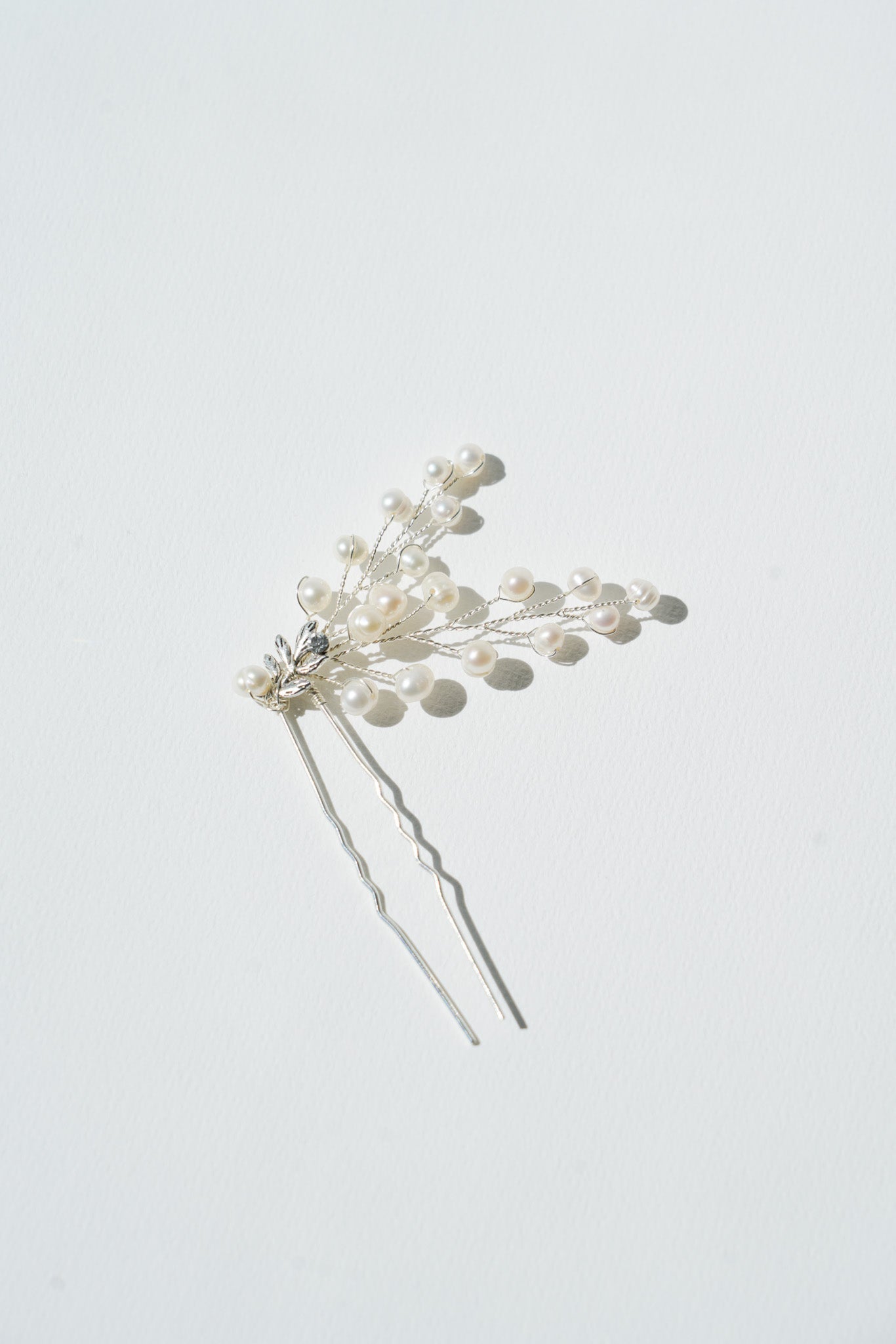 Analu - Pics à cheveux mariage perles naturelles - Pic double - Atelier Lilac