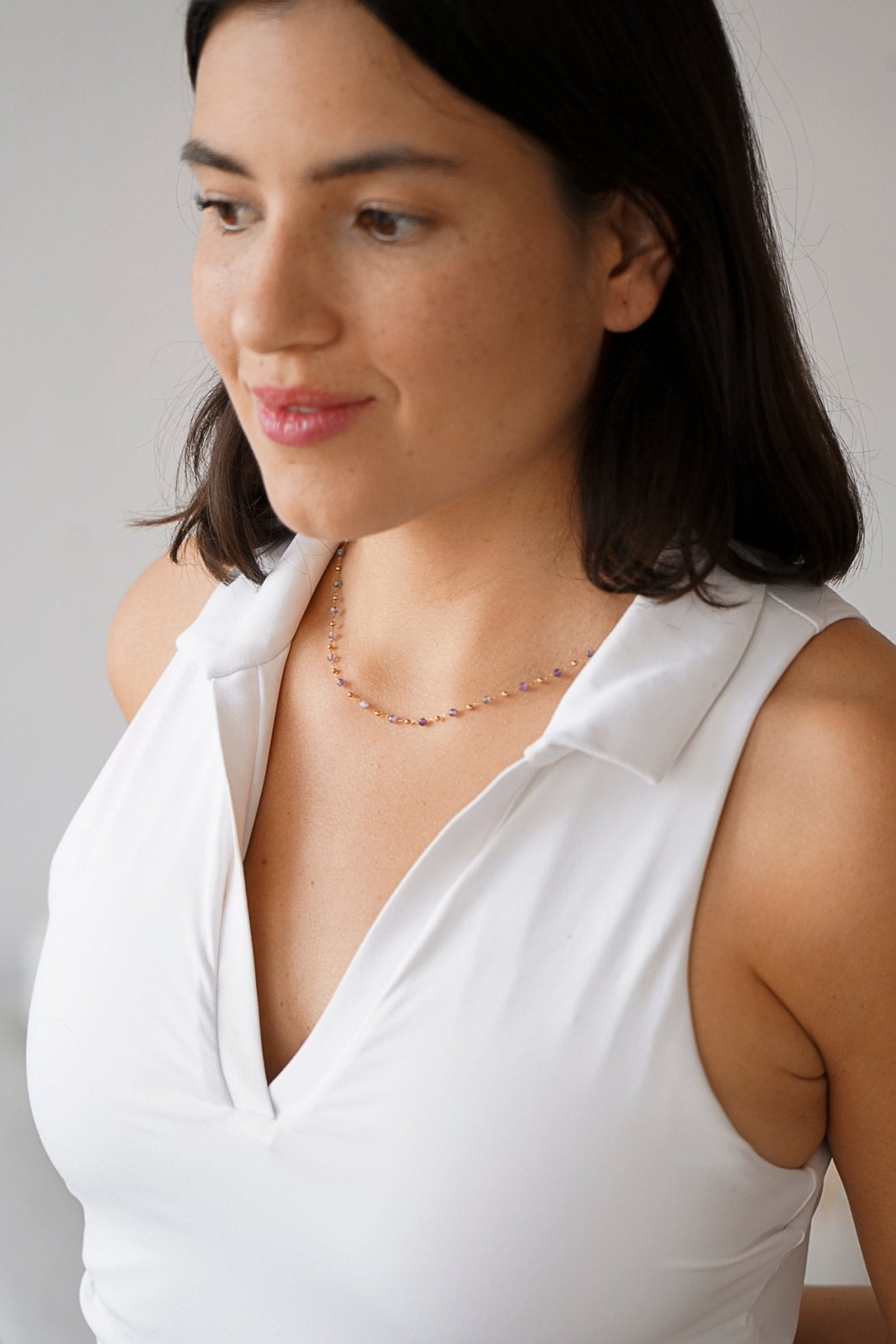 Bonheur - Collier pierres naturelles facettées - Atelier Lilac