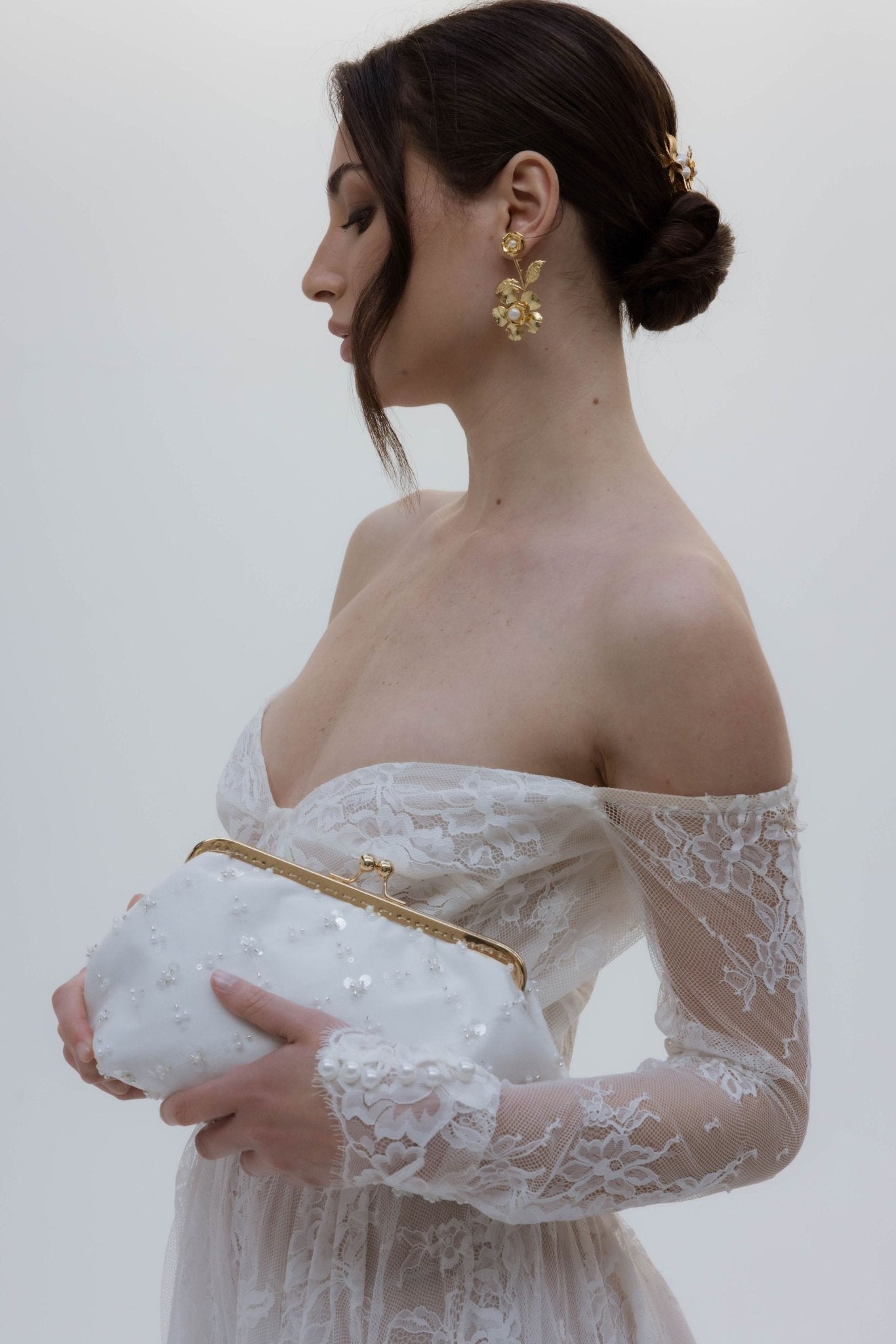 Botticelli – Boucles d'oreilles mariage pendantes romantiques - Boucles d'oreilles longues - Atelier Lilac