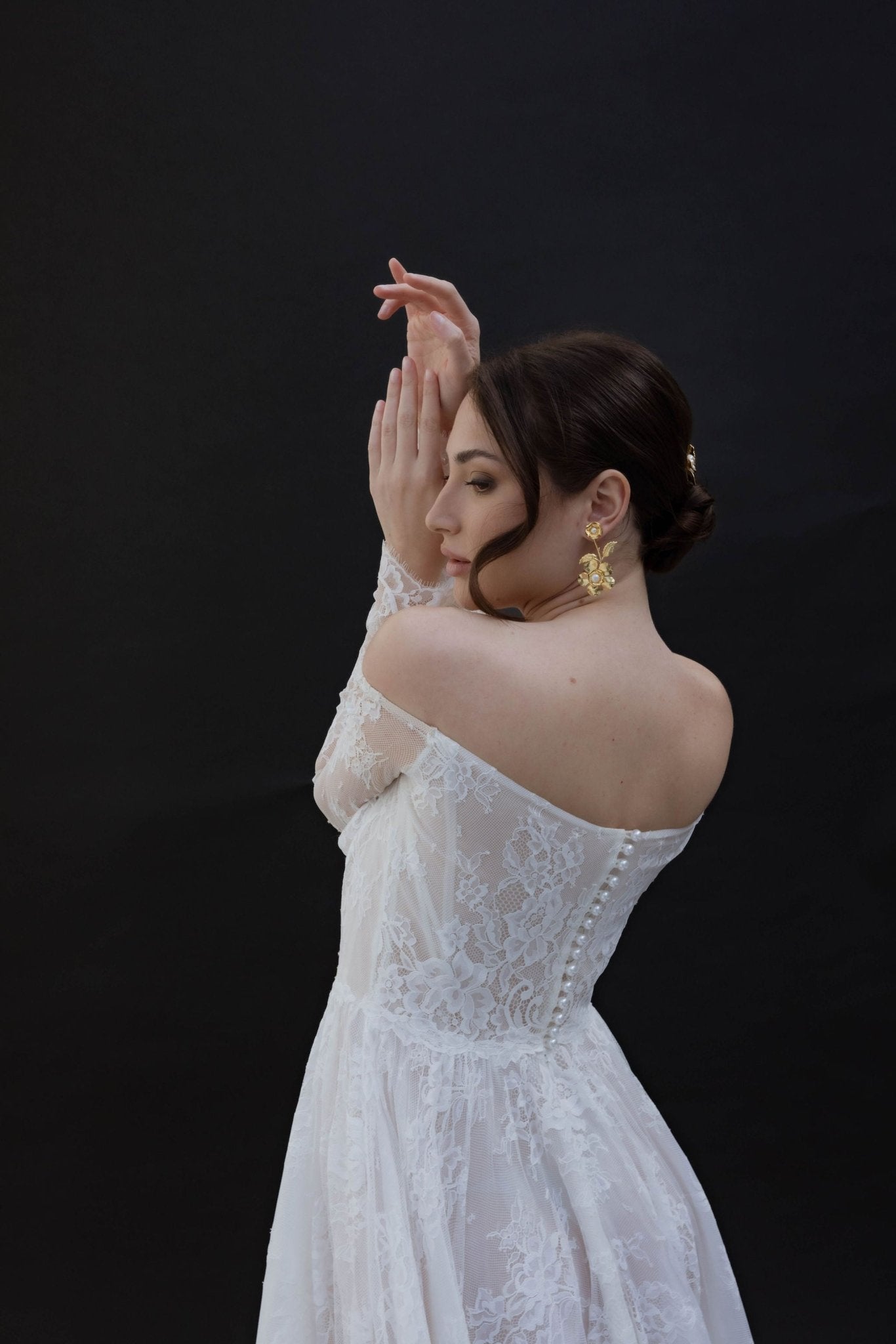 Botticelli – Boucles d'oreilles mariage pendantes romantiques - Boucles d'oreilles longues - Atelier Lilac