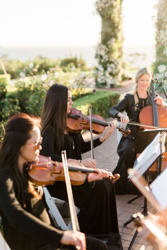 Un groupe de musiciens animant la fête, apportant une touche originale aux traditions de mariage et offrant des alternatives aux activités et jeux pour les invités.