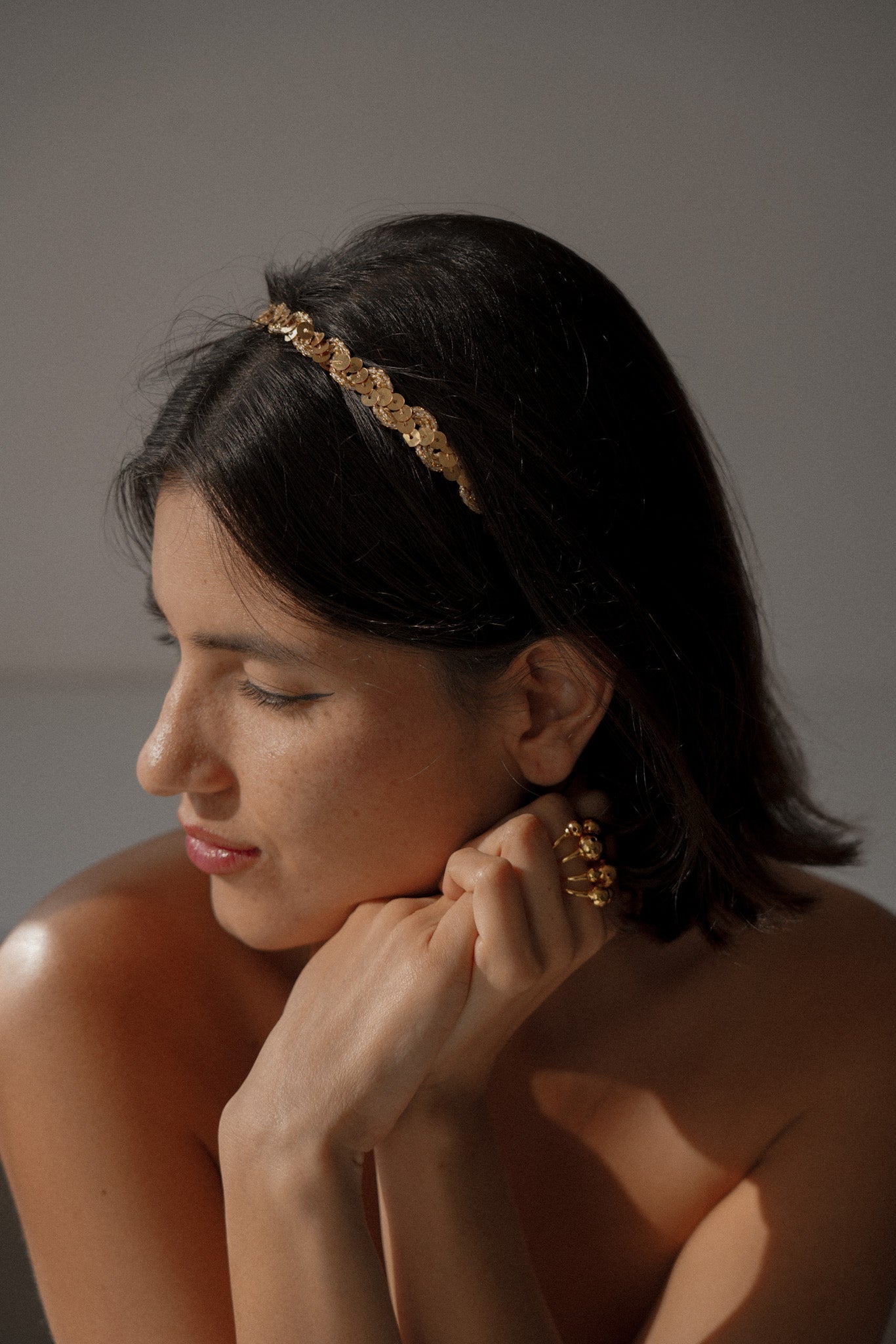 Charme - Headband ondulés sequins Bohème - Headband - Atelier Lilac