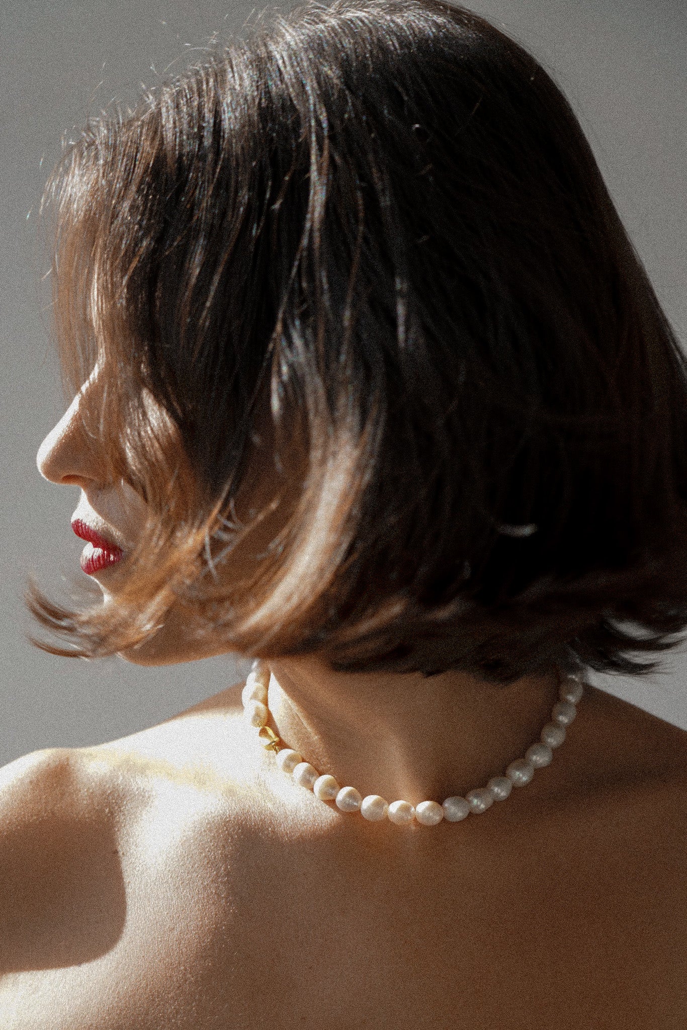 Tourterelle - Collier ras de cou mariage perles naturelles