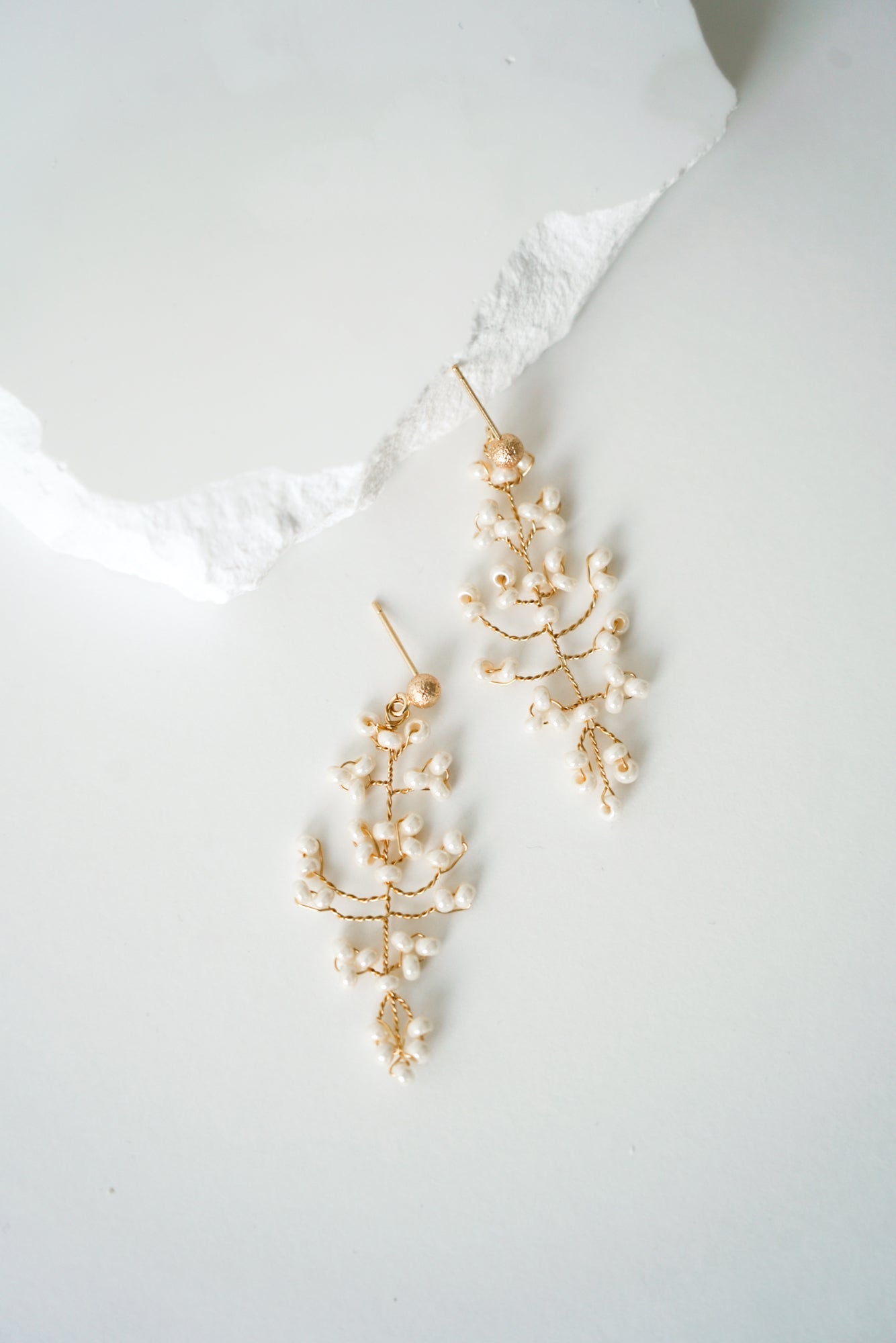 Colombelle - Boucles d'oreilles perles rocailles longues - Boucles d'oreilles longues - Atelier Lilac