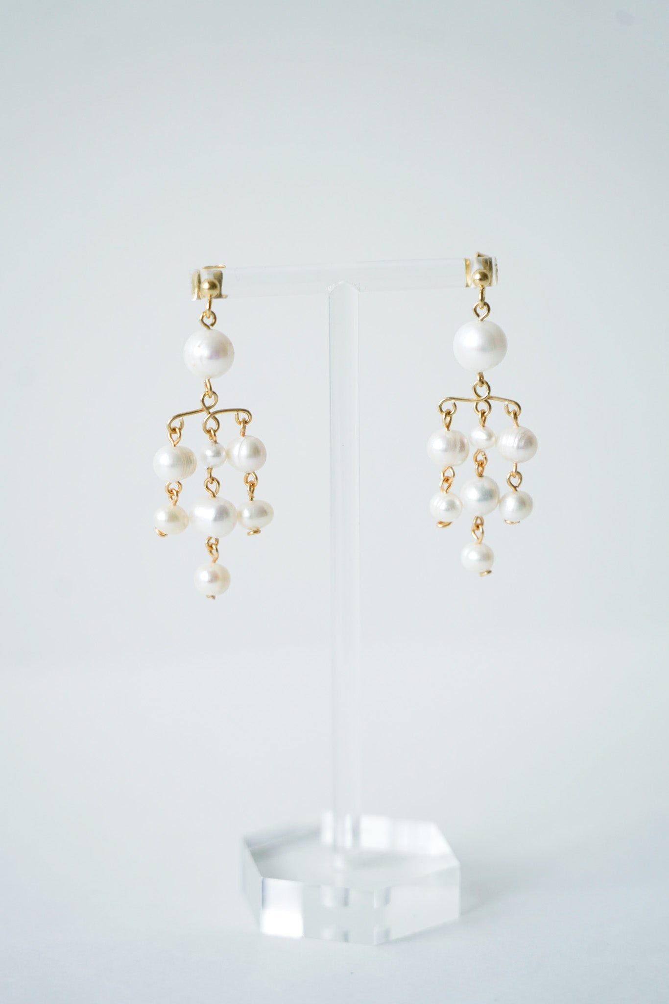 Cygne - Boucles d'oreilles pendantes mariage - Boucles d'oreilles courtes - Atelier Lilac
