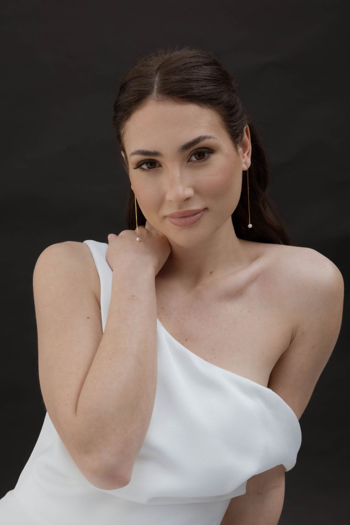 Desidero - Boucles d'oreilles pendantes longues minimalistes - Boucles d'oreilles longues - Atelier Lilac