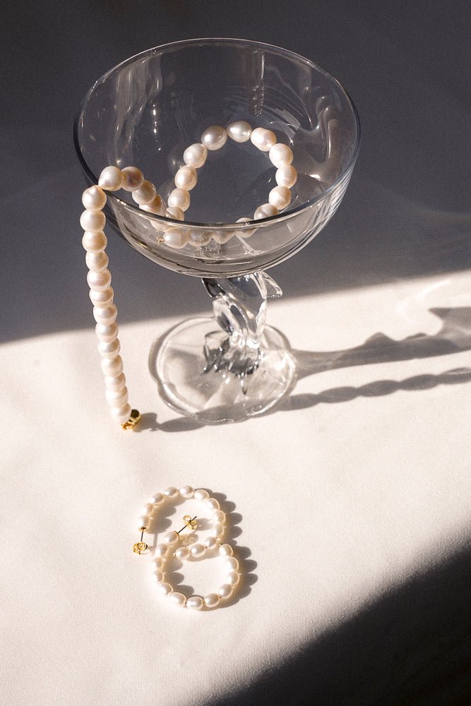 Faisan - Créoles de mariage perles naturelles de culture - Boucles d'oreilles longues - Atelier Lilac