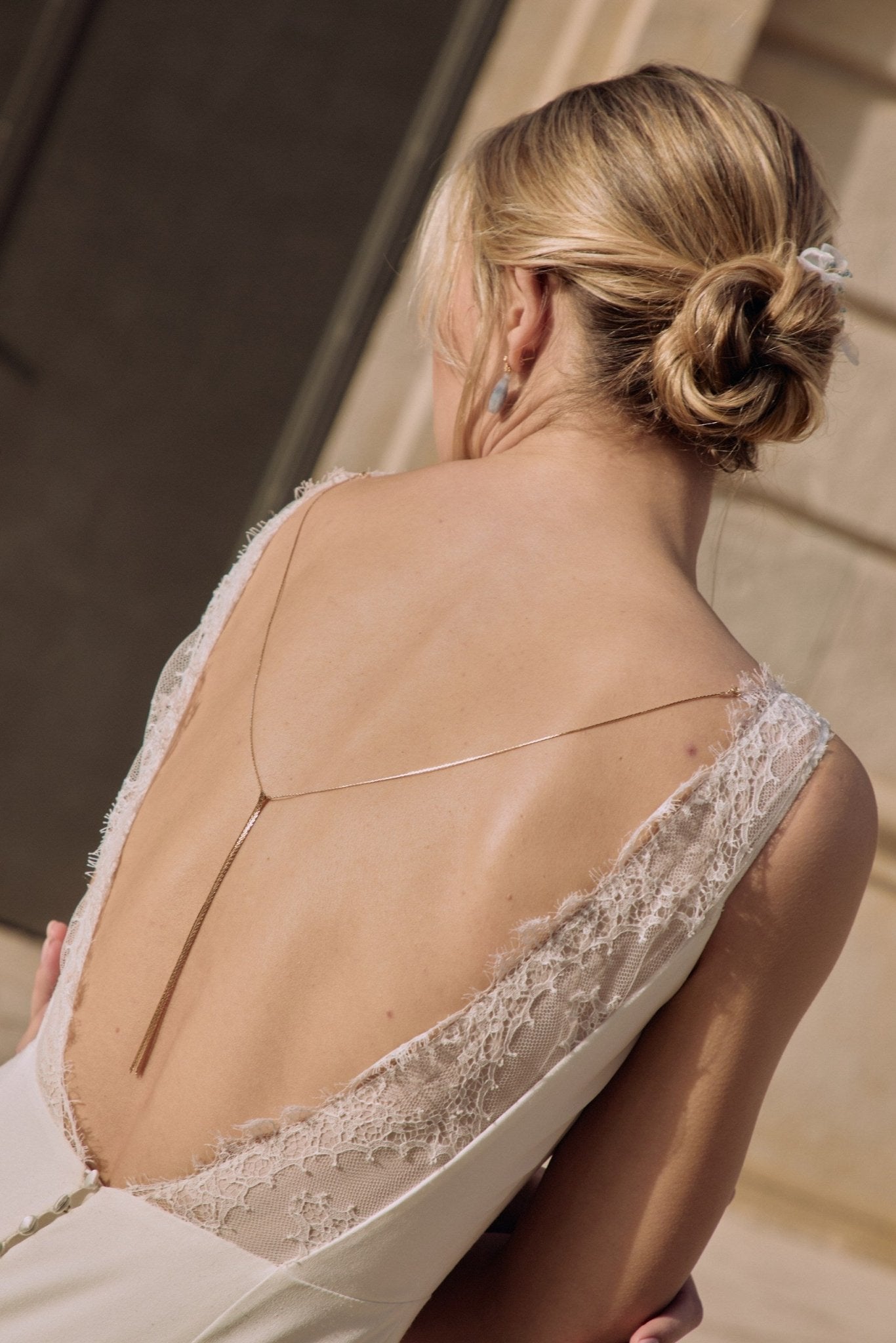 Fauvette - Bijou de robe minimaliste en chaine vénitienne - Bijou de robe - Atelier Lilac