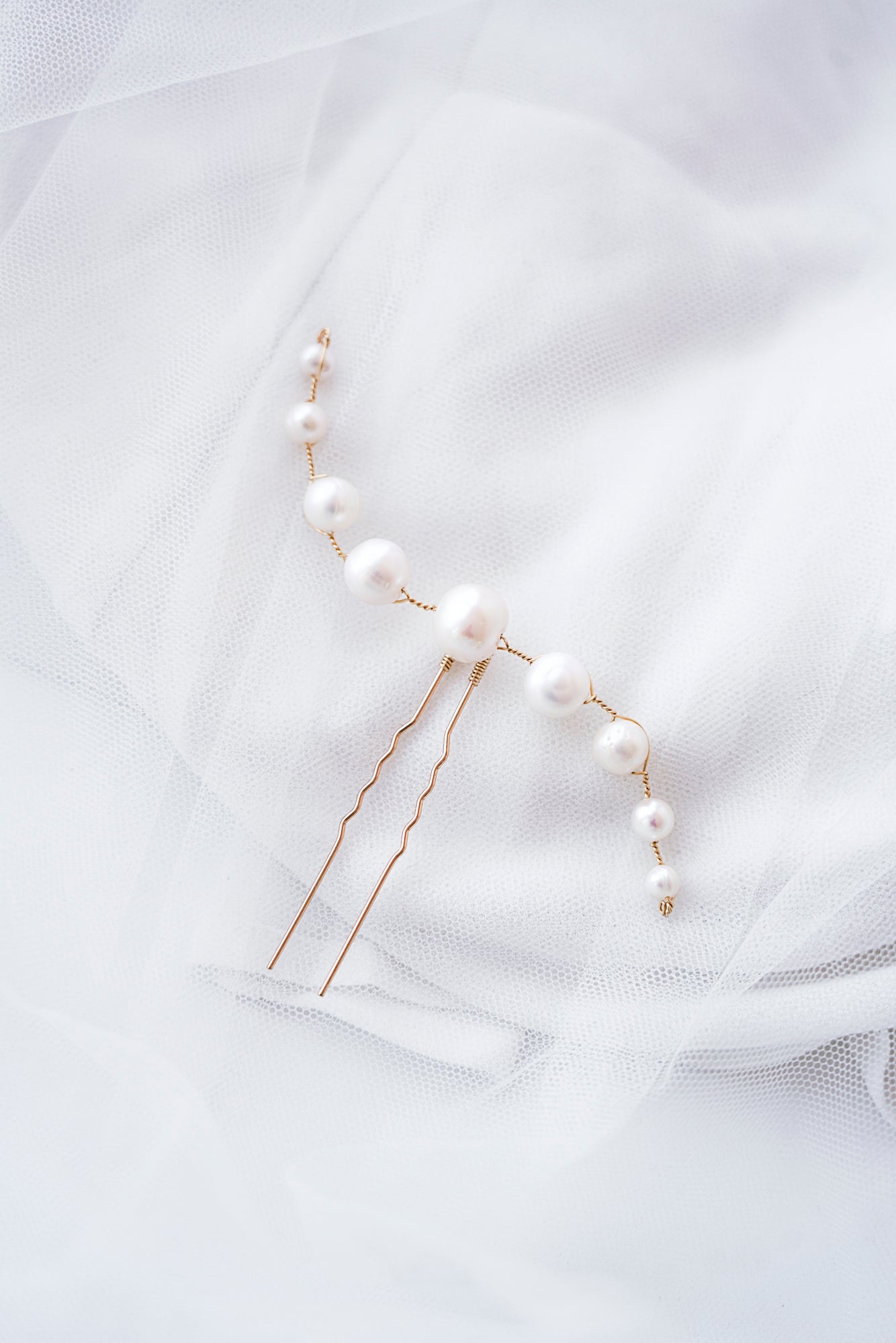 Gui - Accessoire cheveux mariage à 9 perles naturelles - Pic - Atelier Lilac