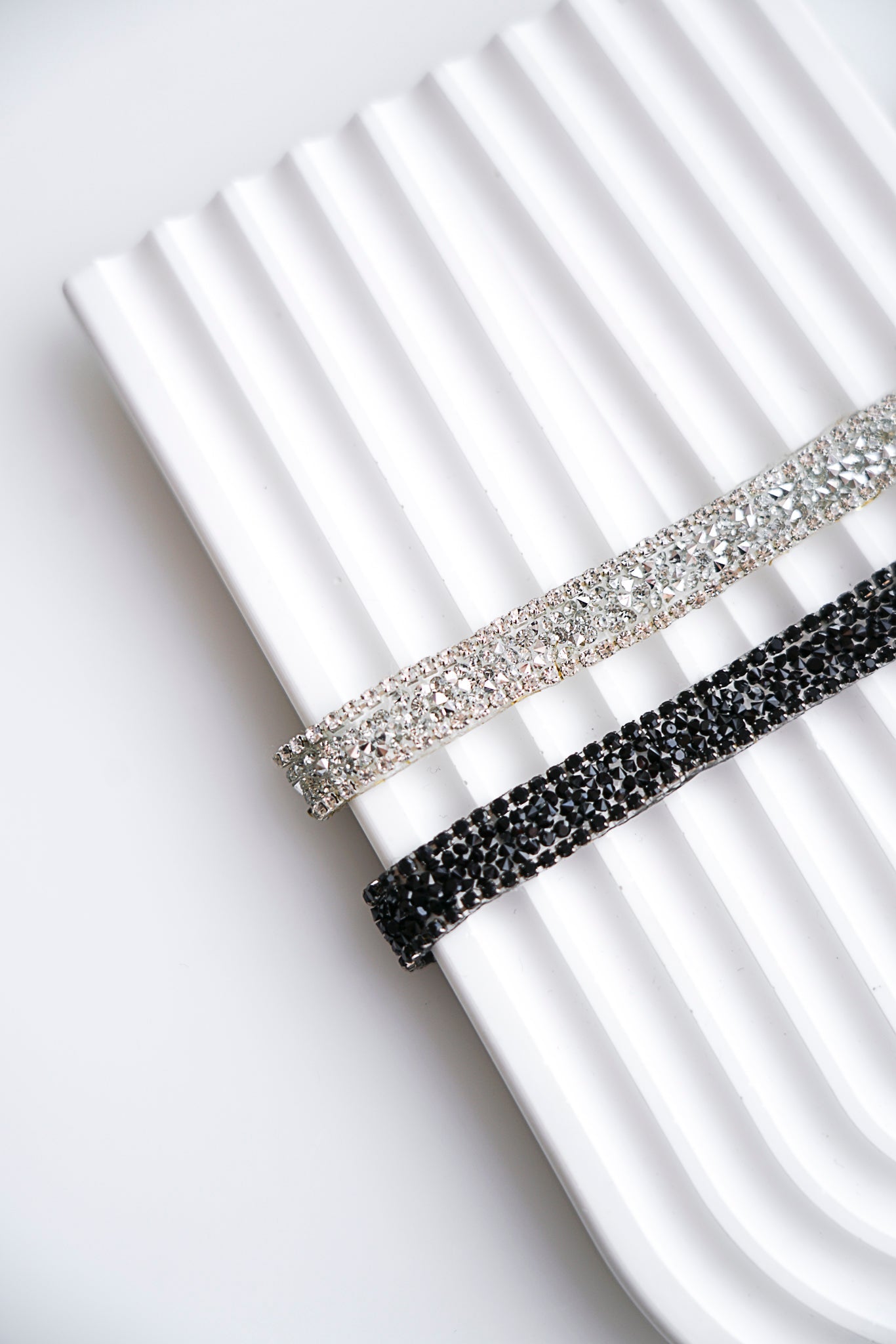 Headband noir cristaux et strass - Headband - Atelier Lilac