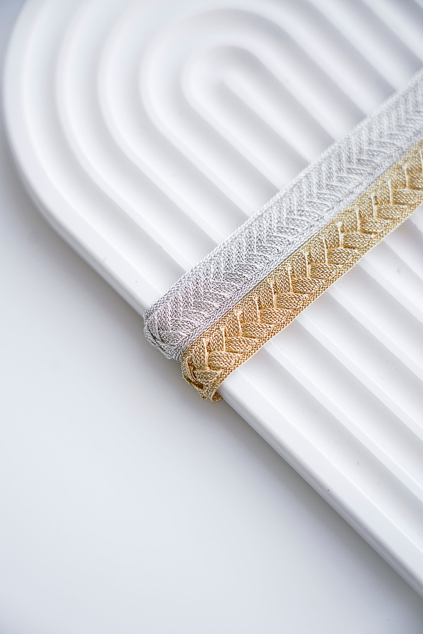 Headband tressé effet métallique