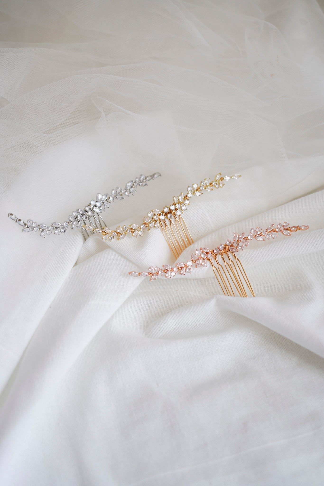 Lavande - Peigne délicat mariage zircon - Peigne - Atelier Lilac
