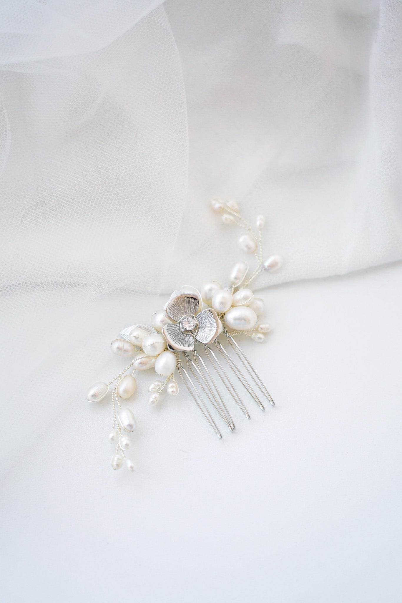 Lina - Peigne de mariée bohème - Grand peigne - Atelier Lilac
