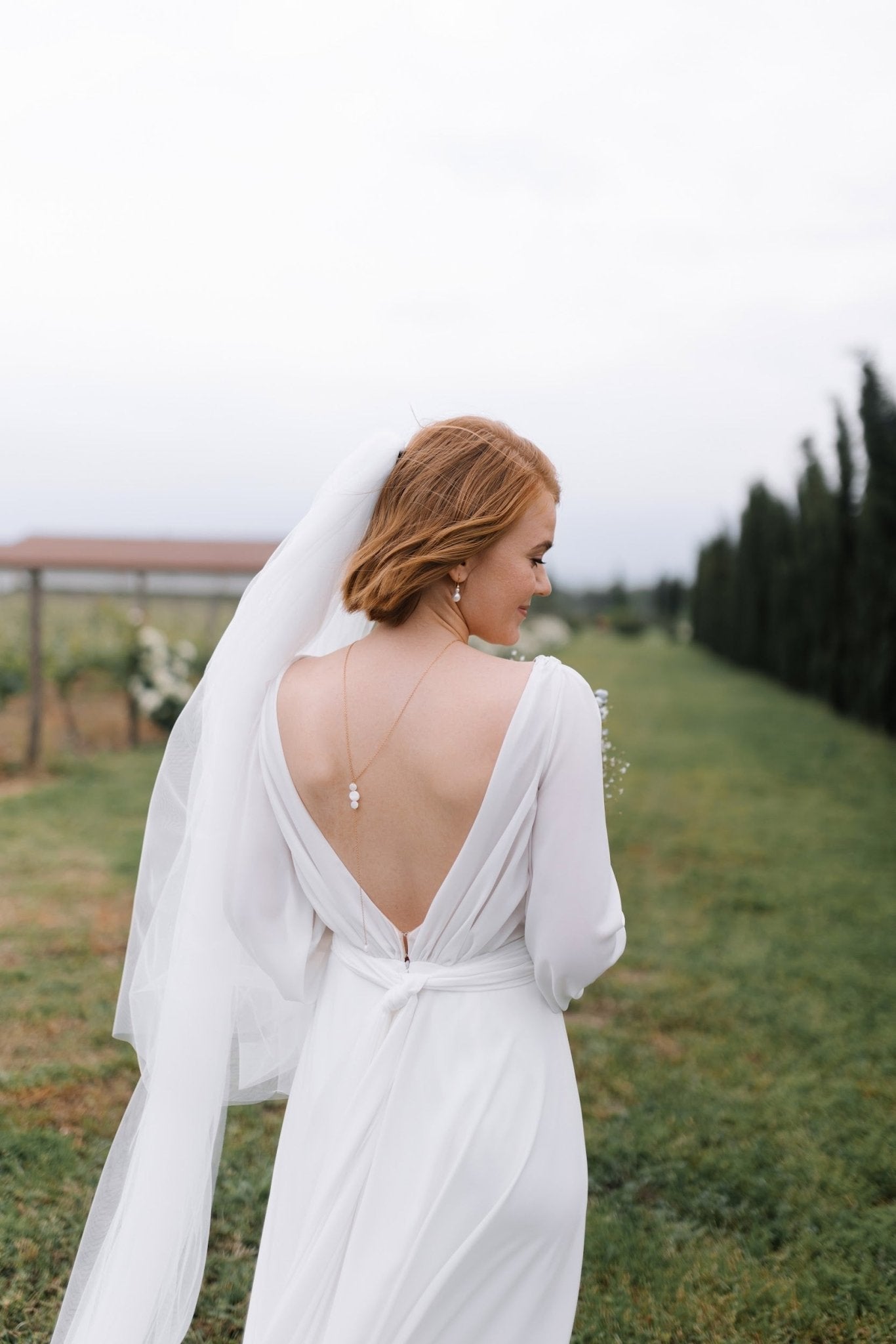 Luana - Collier de dos mariage en nacre - Collier de dos - Atelier Lilac