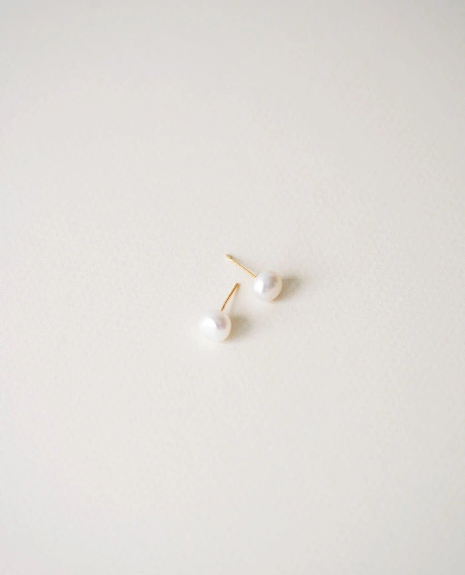 Napoli – Puces d’oreilles en perles naturelles d’eau douce - Boucles d'oreilles courtes - Atelier Lilac