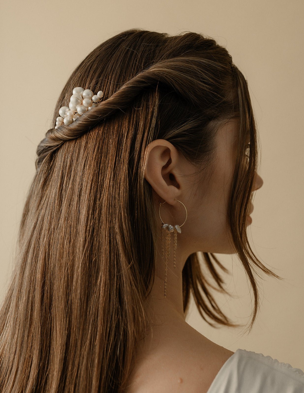 Nuage - Peigne mariage en perles naturelles - Peigne - Atelier Lilac