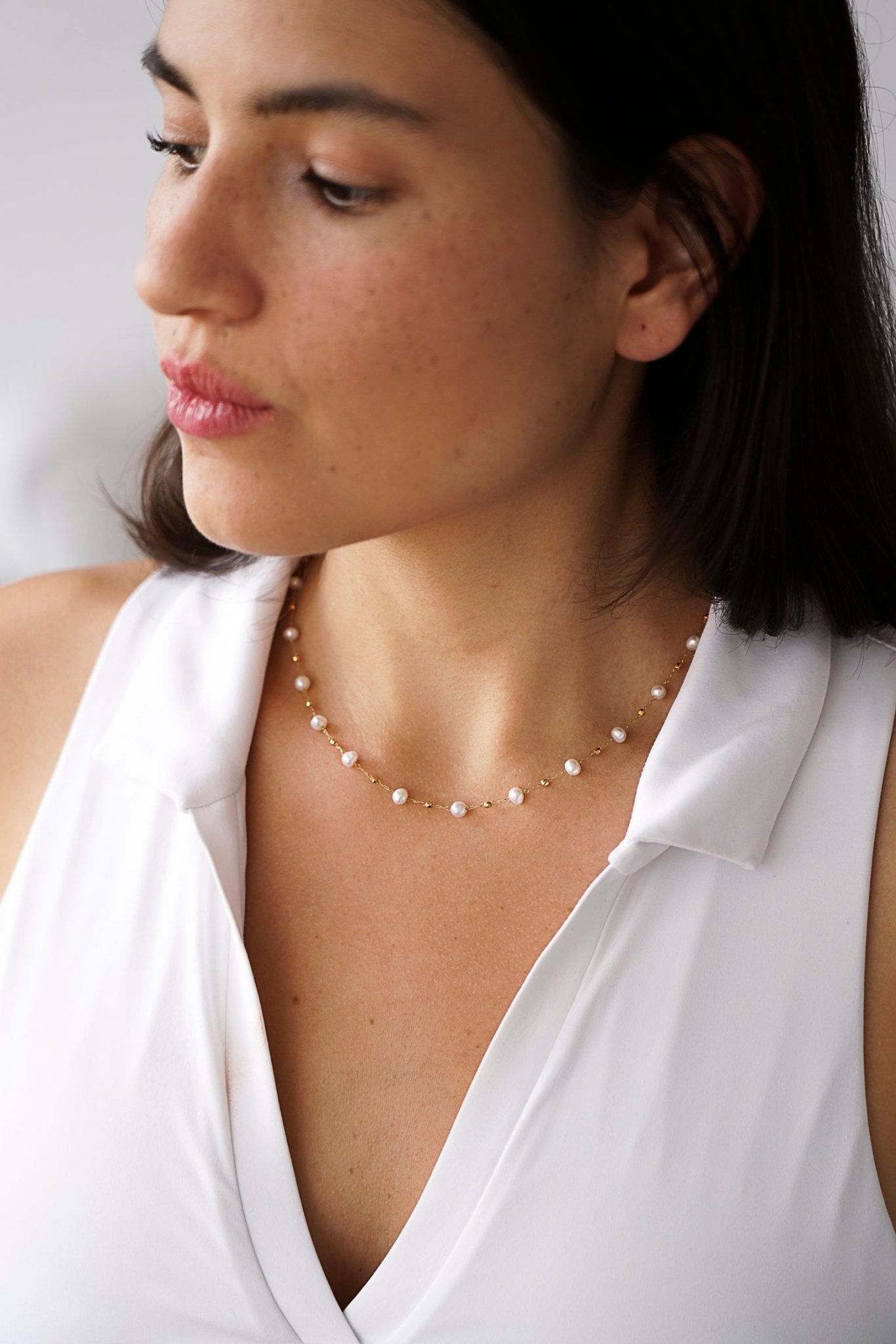 Pensée - Collier de perles naturelle mariage - Atelier Lilac