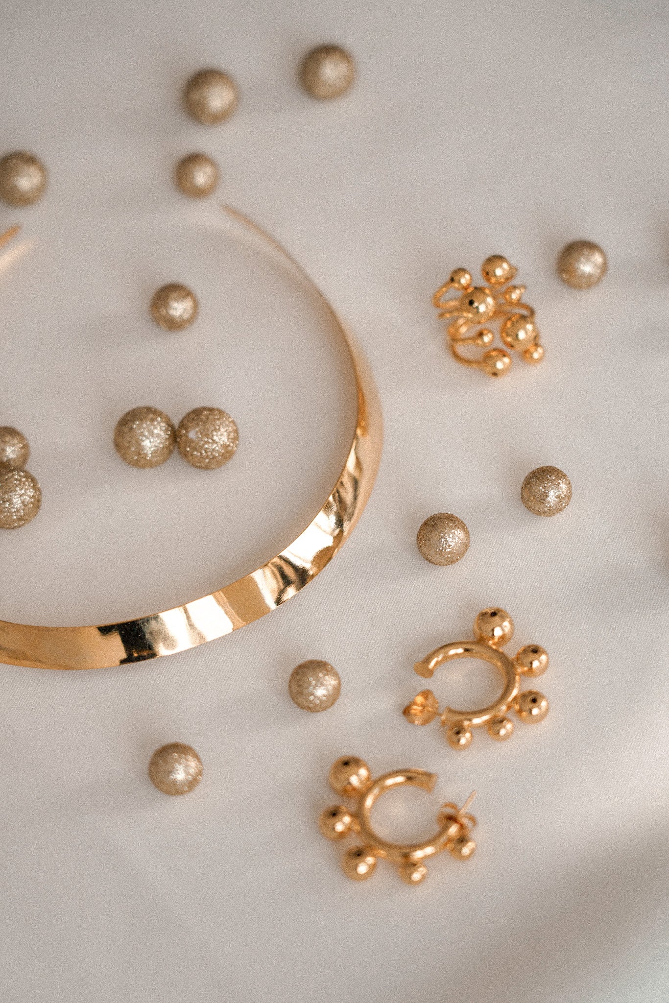 Andrea Creoles - gold ball earrings