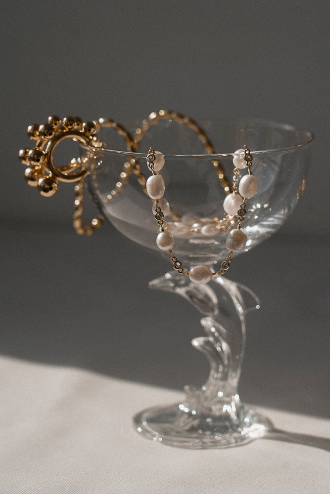 Andrea Créoles - boucles d'oreilles billes dorées