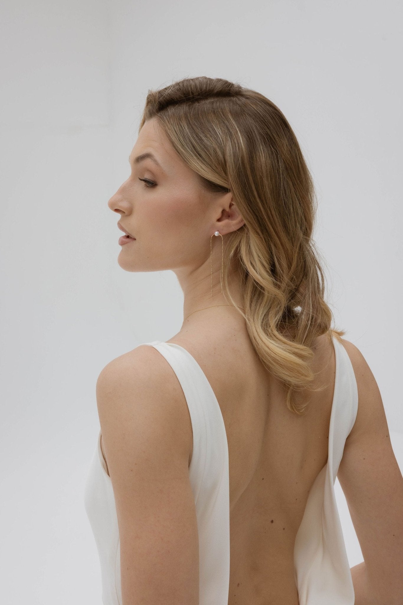 Promesa - Boucles d'oreilles mariage moderne perles - Boucles d'oreilles longues - Atelier Lilac