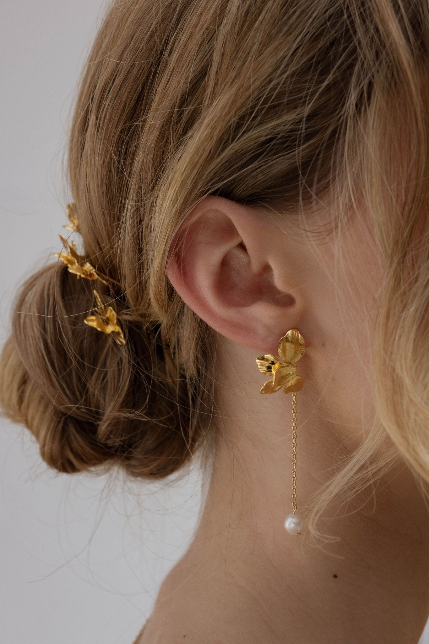Roma Longues – Boucles d'oreilles pendantes avec perles naturelles - Atelier Lilac