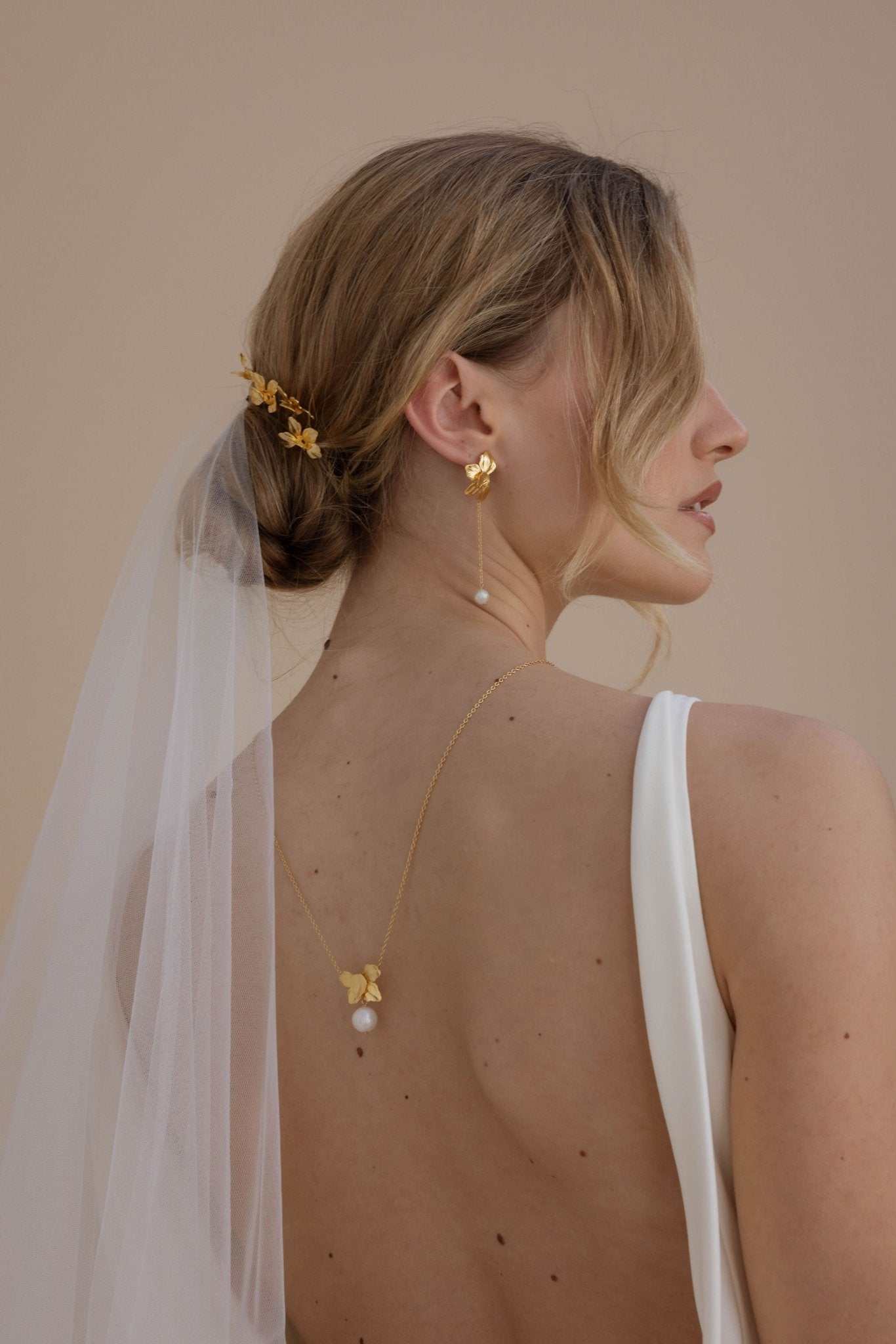 Roma – Pics à cheveux, fleurs modernes pour coiffure de mariée - Pic - Atelier Lilac