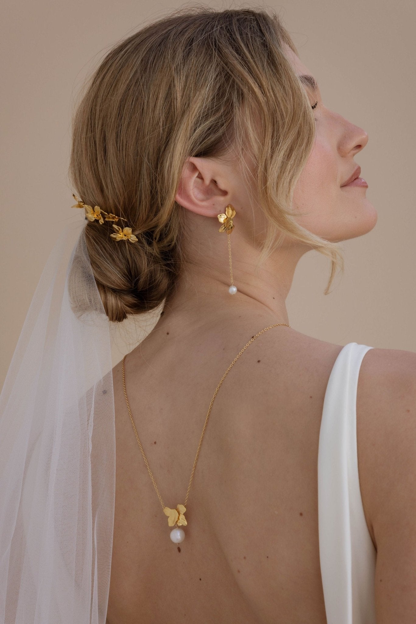 Roma – Pics à cheveux, fleurs modernes pour coiffure de mariée - Pic - Atelier Lilac