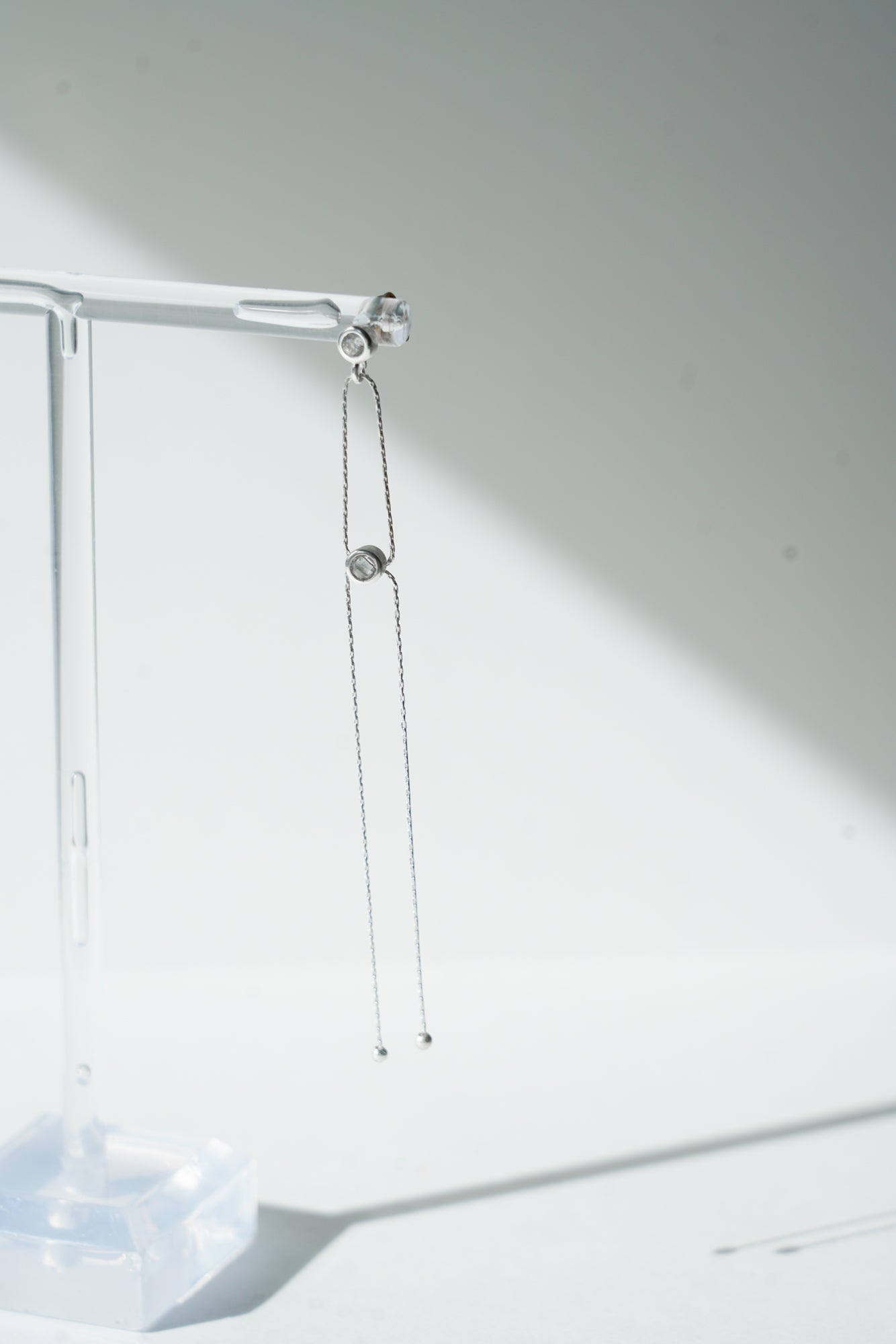 Sitelle - Boucles d'oreilles cristal zircon et argent 925 - Boucles d'oreilles longues - Atelier Lilac