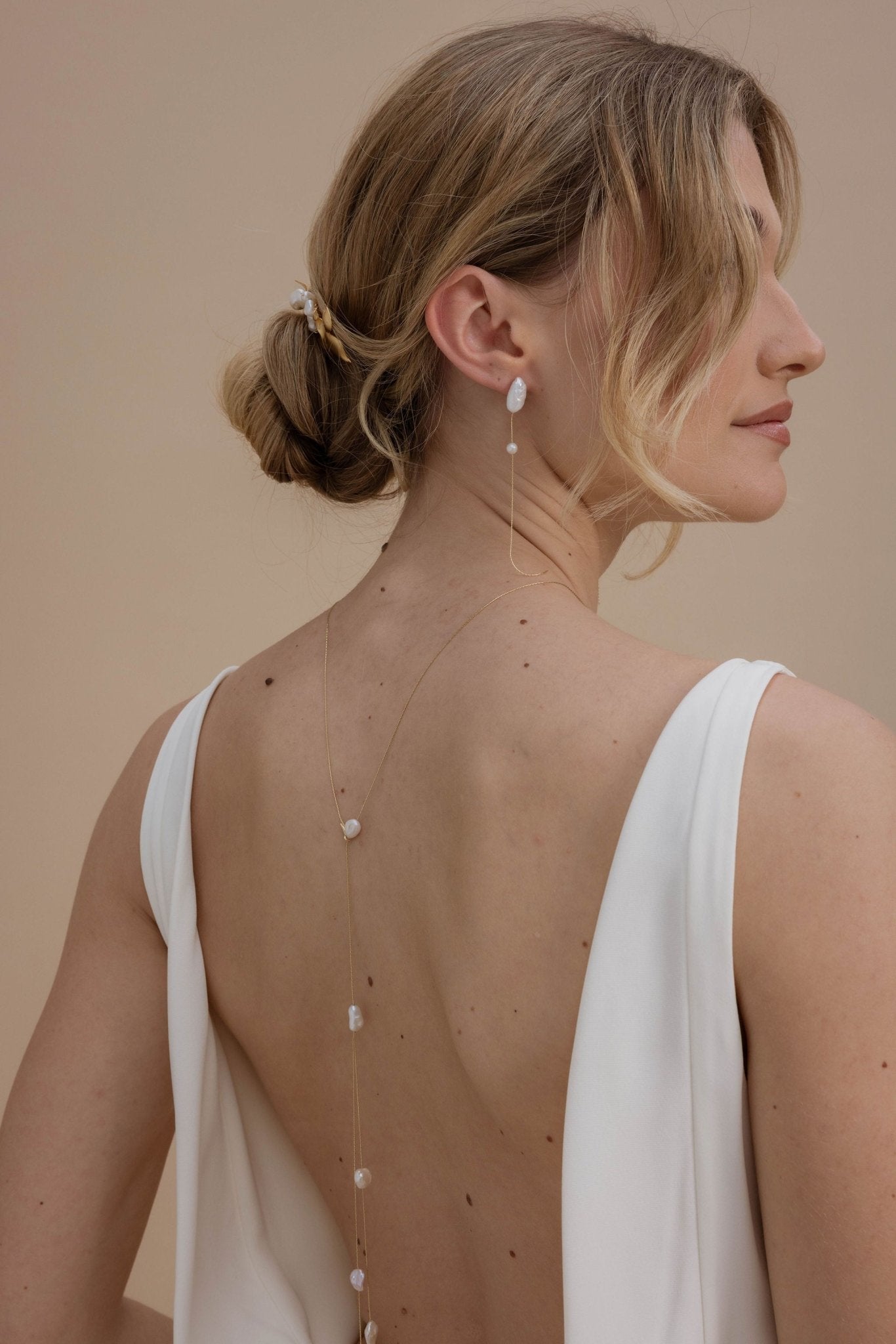 Venezia - Boucles d'oreilles modernes en perles naturelles baroques - Boucles d'oreilles longues - Atelier Lilac