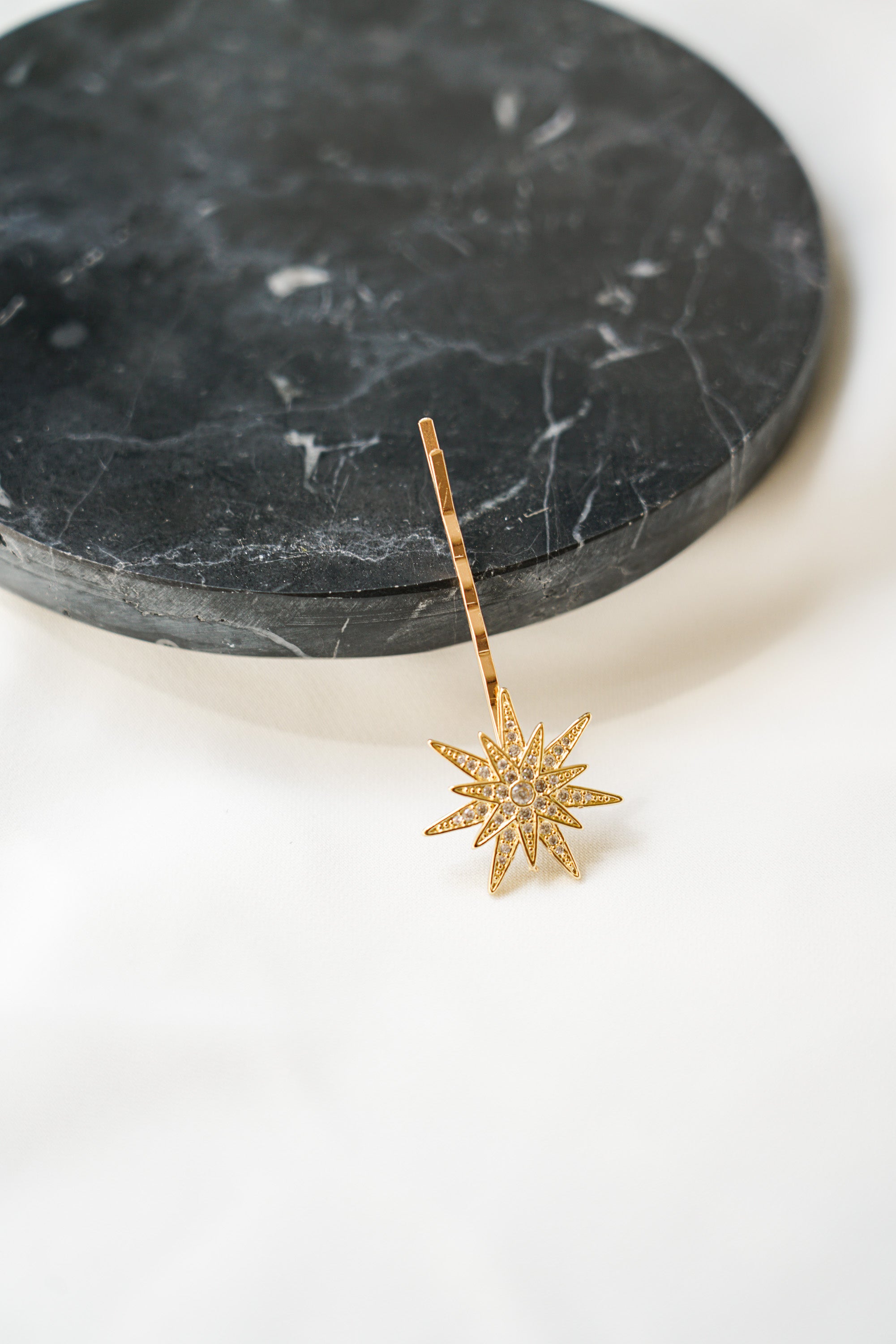 Pince à chignon étoile en or pour mariée