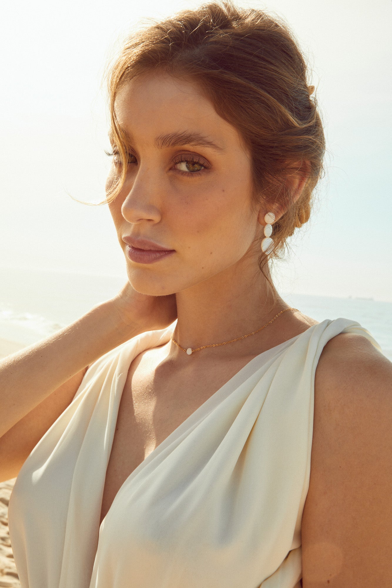 Bijoux mariage moderne minimaliste nacre