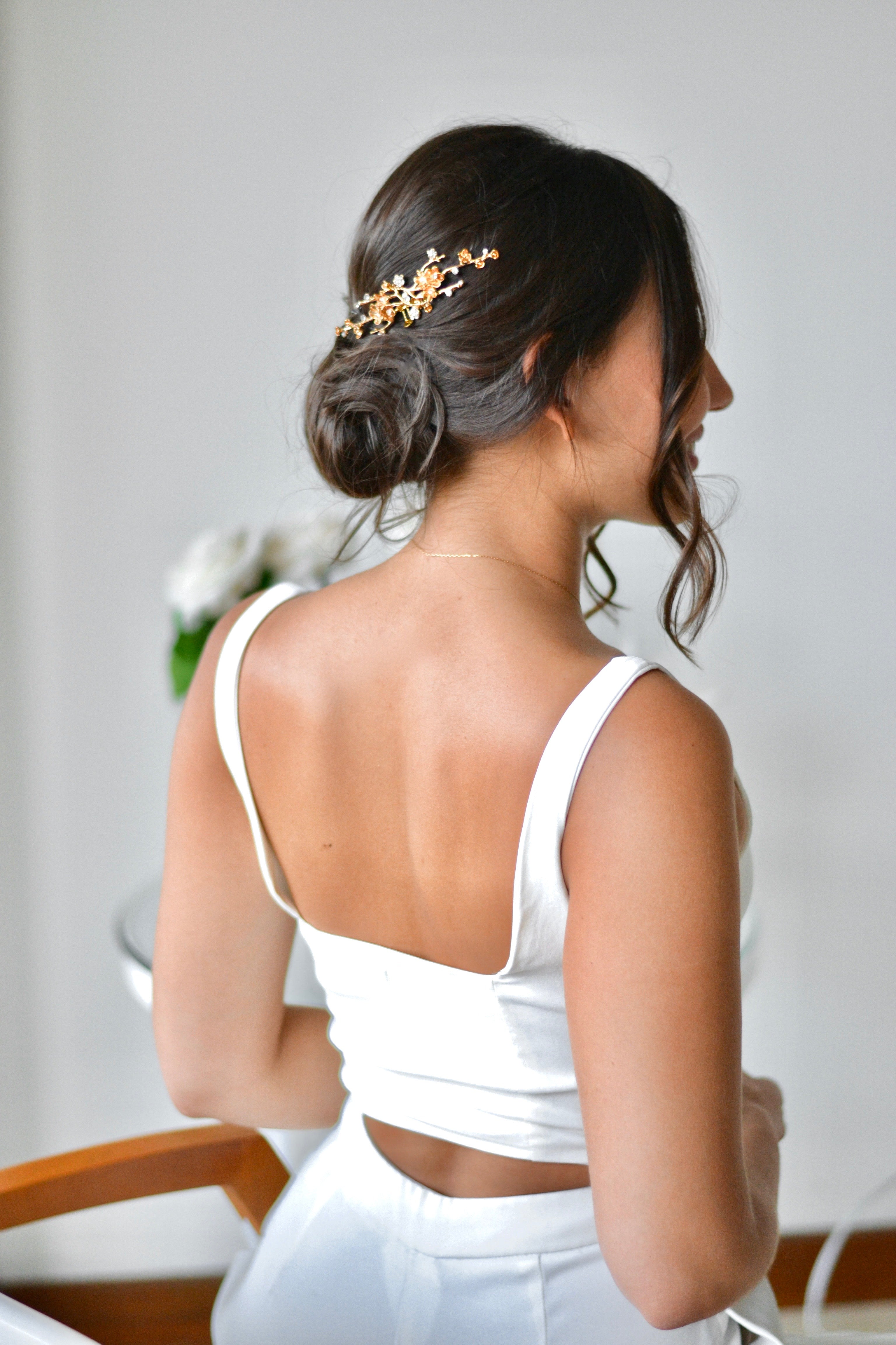 Pince a cheveux mariage coiffure chignon mariée