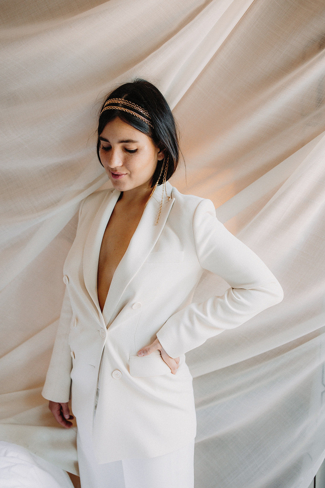 Bijou de tête chaines pour cheveux