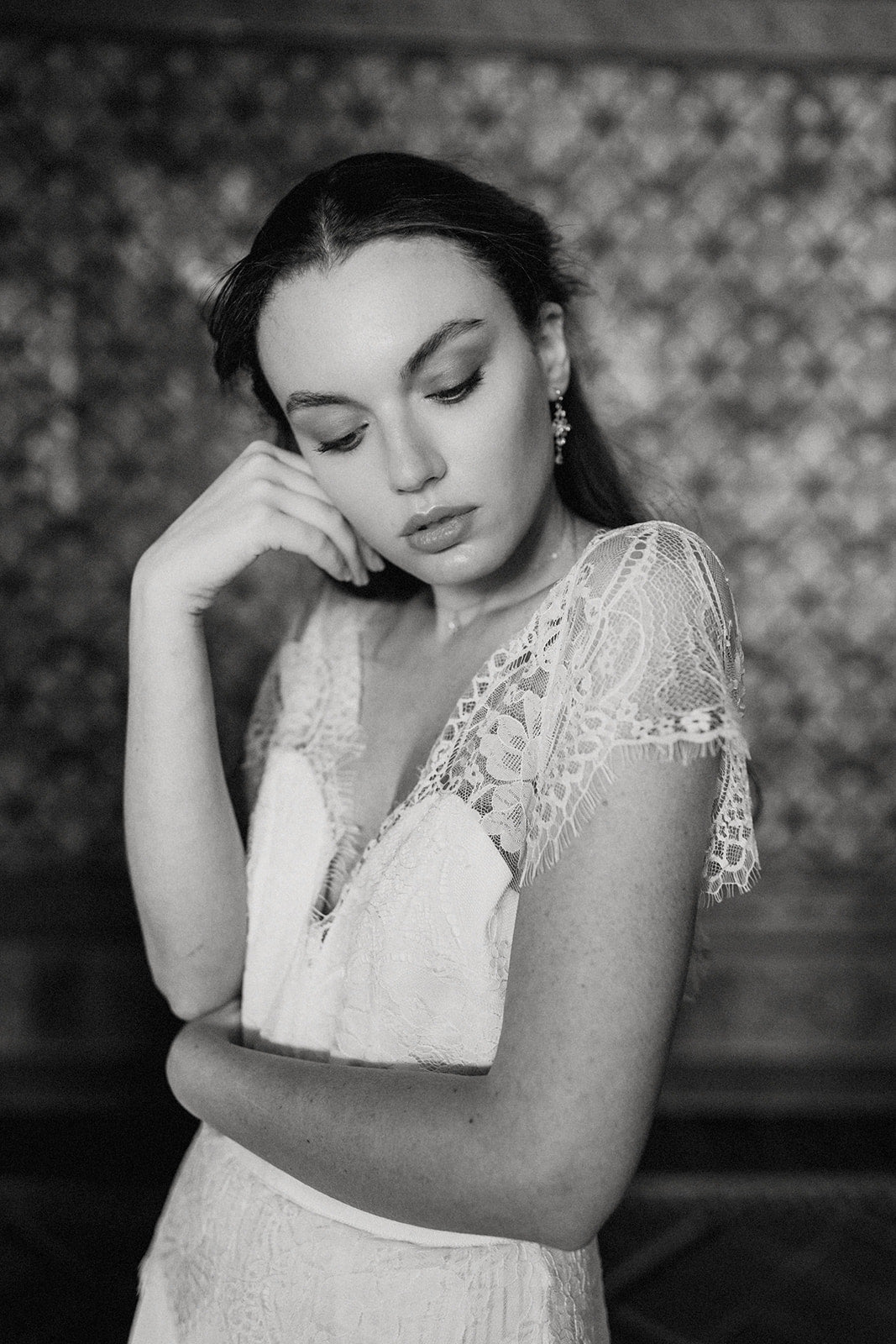 Boucles d'oreilles en or et zircons pour mariée