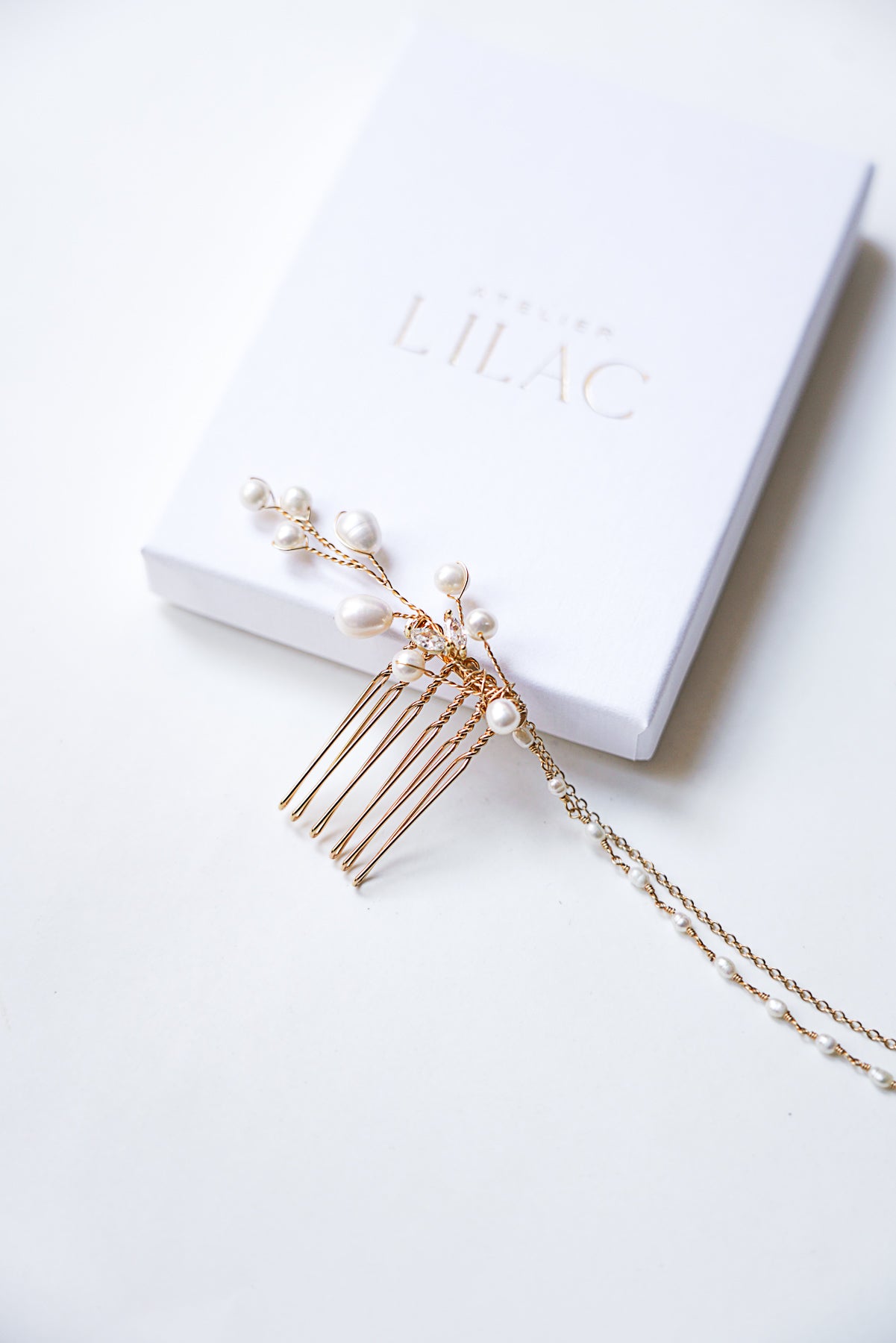 Bijou de tete chaines cheveux mariage