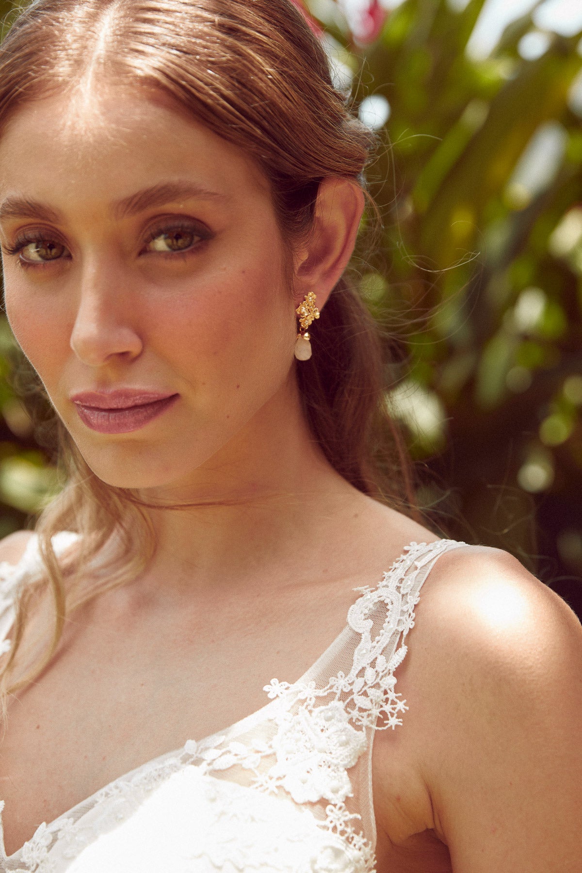 Boucles d'oreilles feminines et elegantes pour mariee