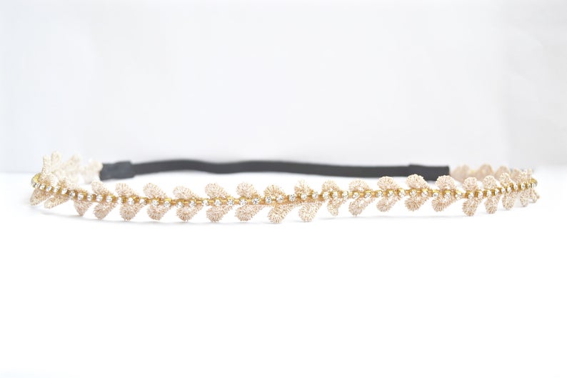 headband fait main pour un thème de mariage florale et romantique