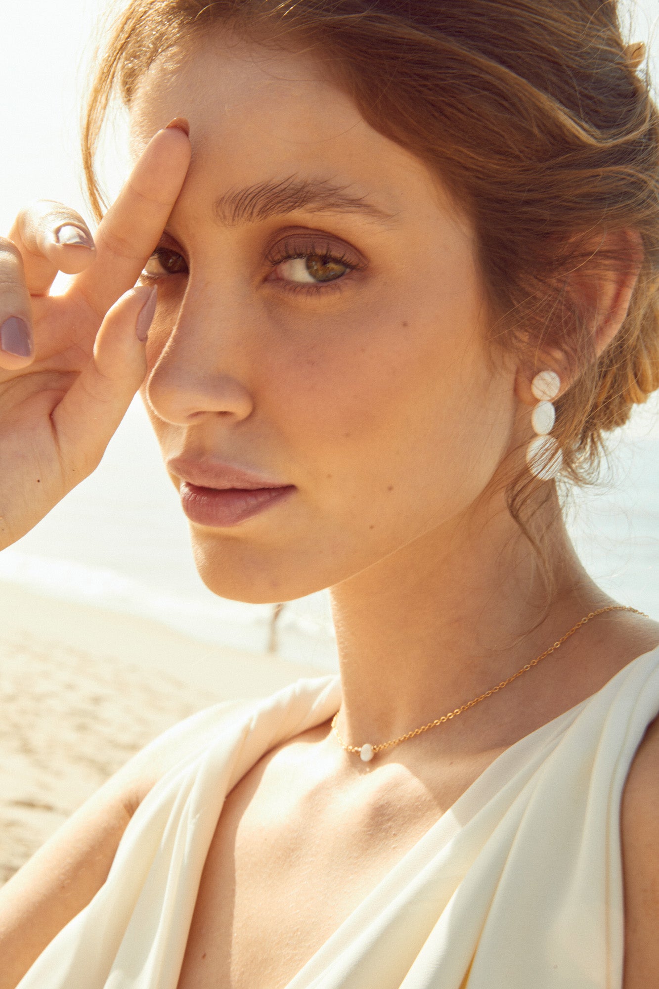 Boucles d'oreilles nacre perle mere