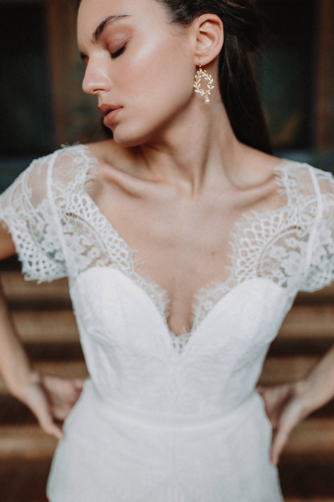 Collier avec perle naturelle pour mariée bohème